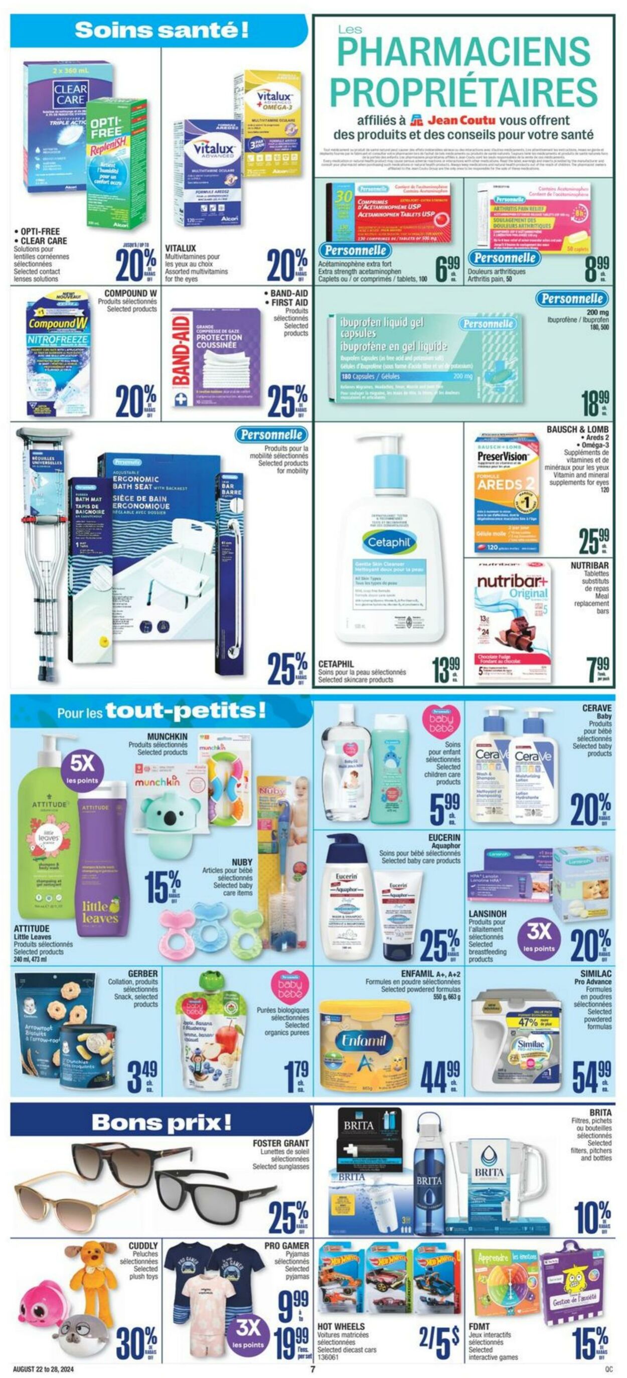 Circulaire Jean Coutu 22.08.2024 - 28.08.2024