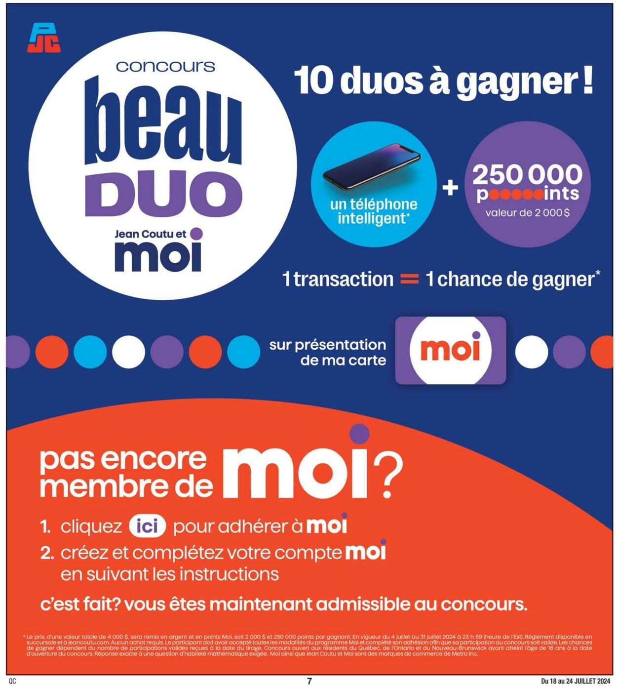 Circulaire Jean Coutu 18.07.2024 - 24.07.2024