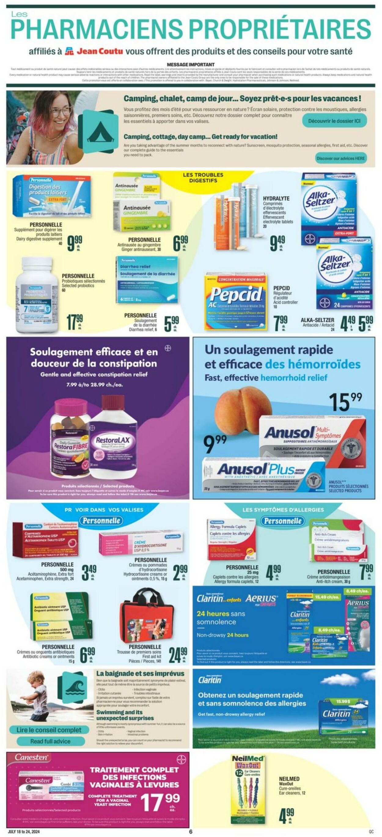 Circulaire Jean Coutu 18.07.2024 - 24.07.2024