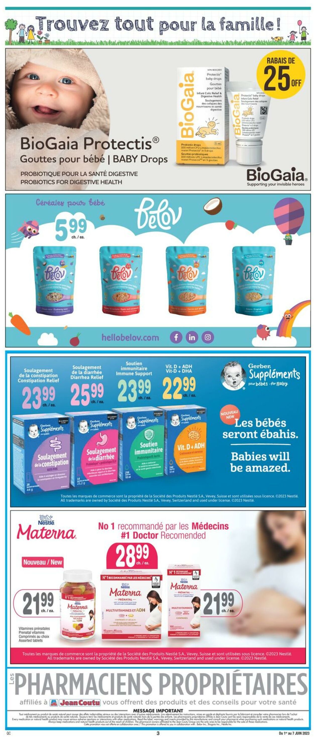 Circulaire Jean Coutu 01.06.2023 - 07.06.2023