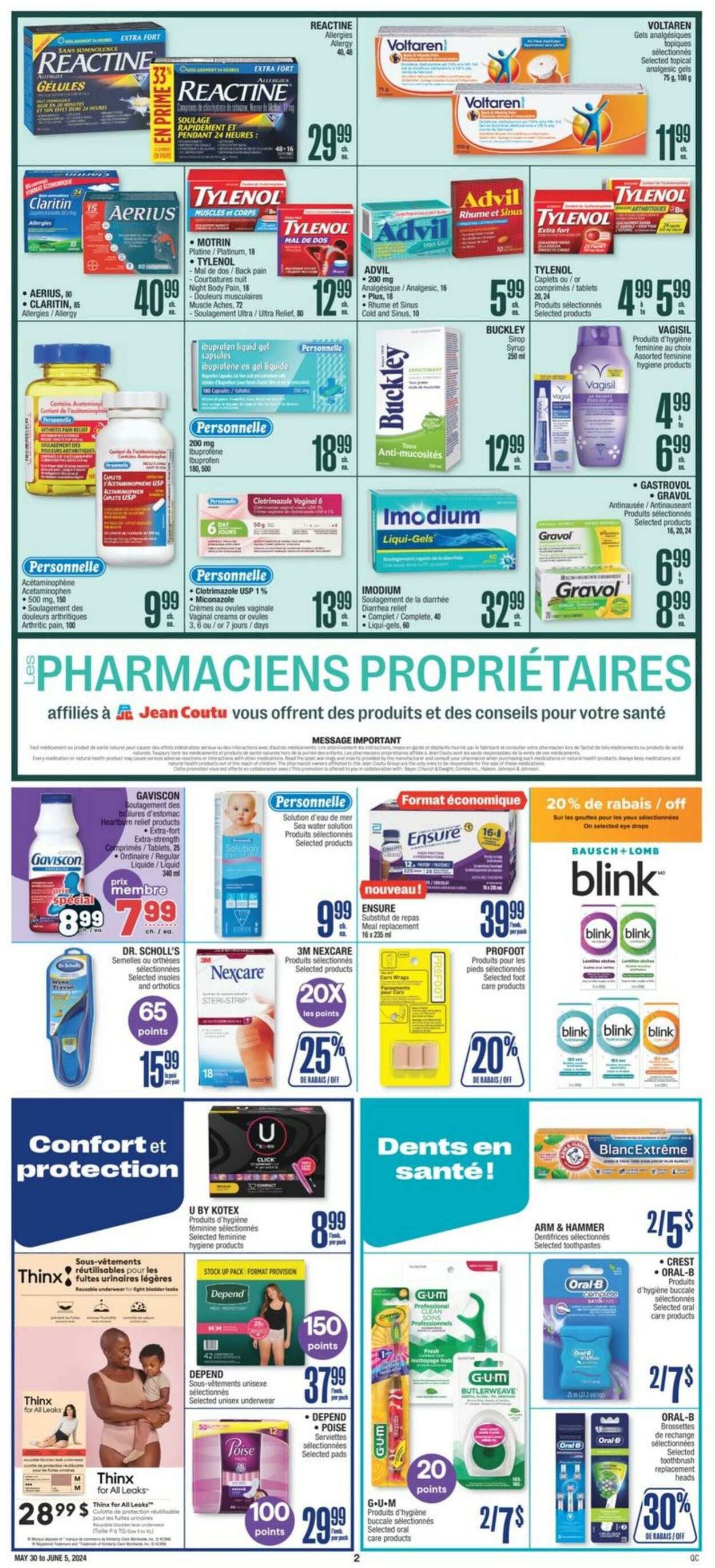 Circulaire Jean Coutu 30.05.2024 - 05.06.2024