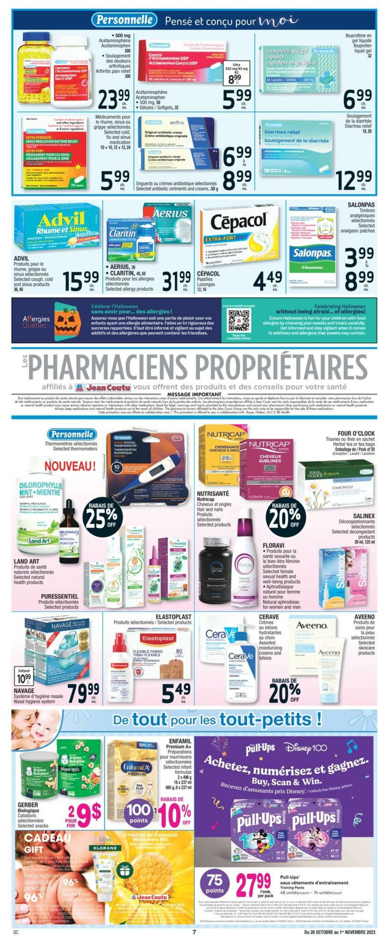 Circulaire Jean Coutu 26.10.2023 - 01.11.2023