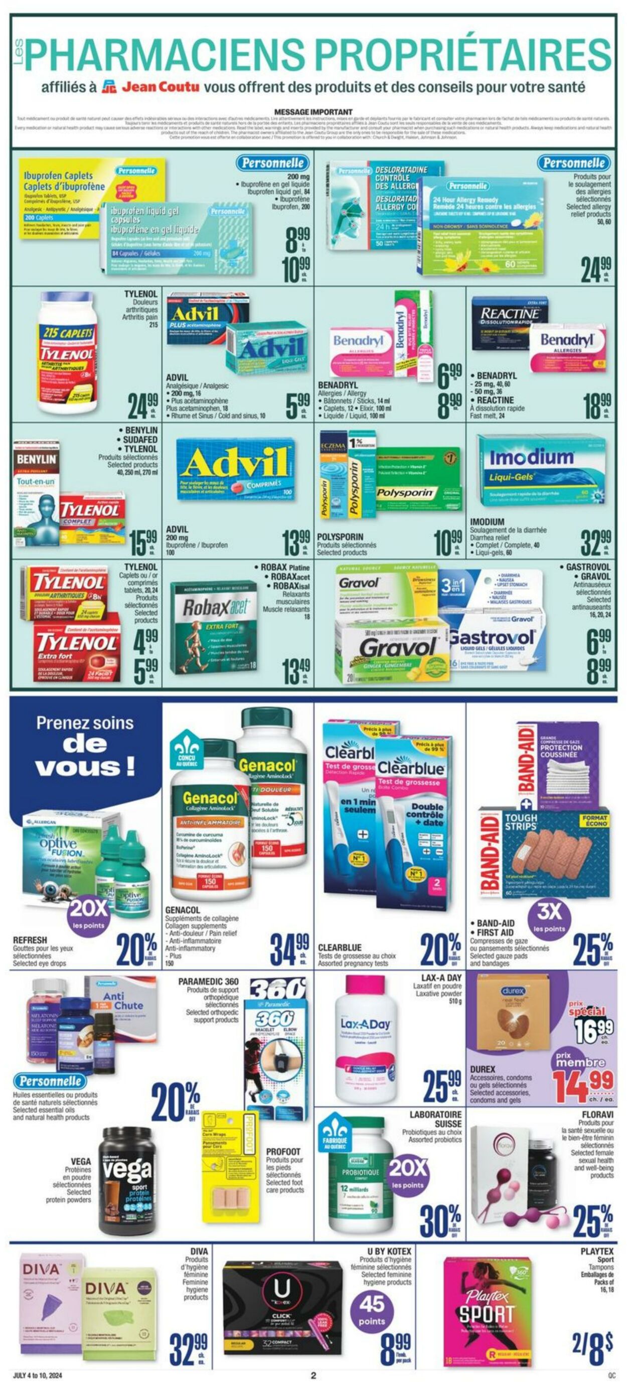 Circulaire Jean Coutu 04.07.2024 - 10.07.2024