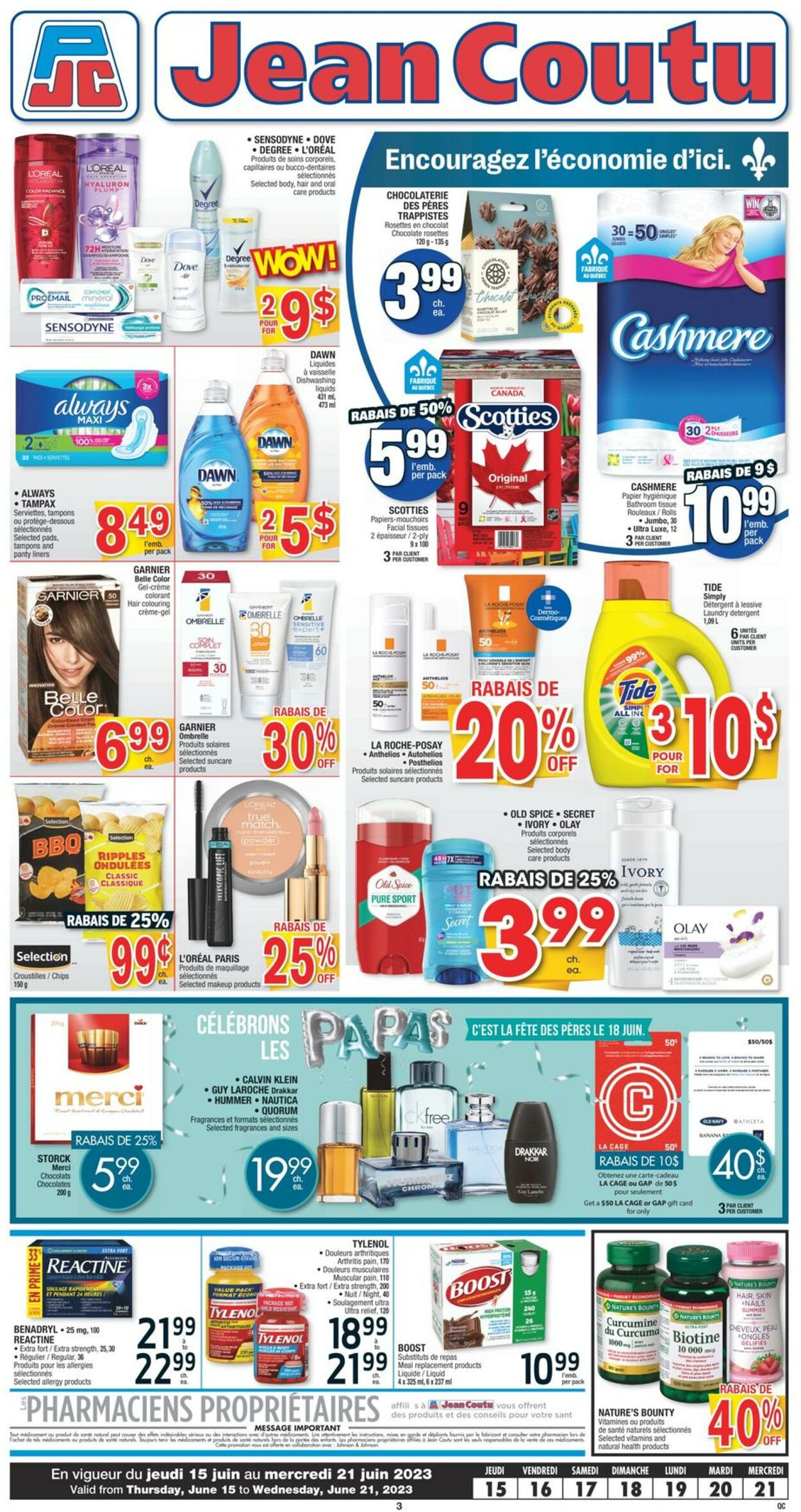 Circulaire Jean Coutu 15.06.2023 - 21.06.2023