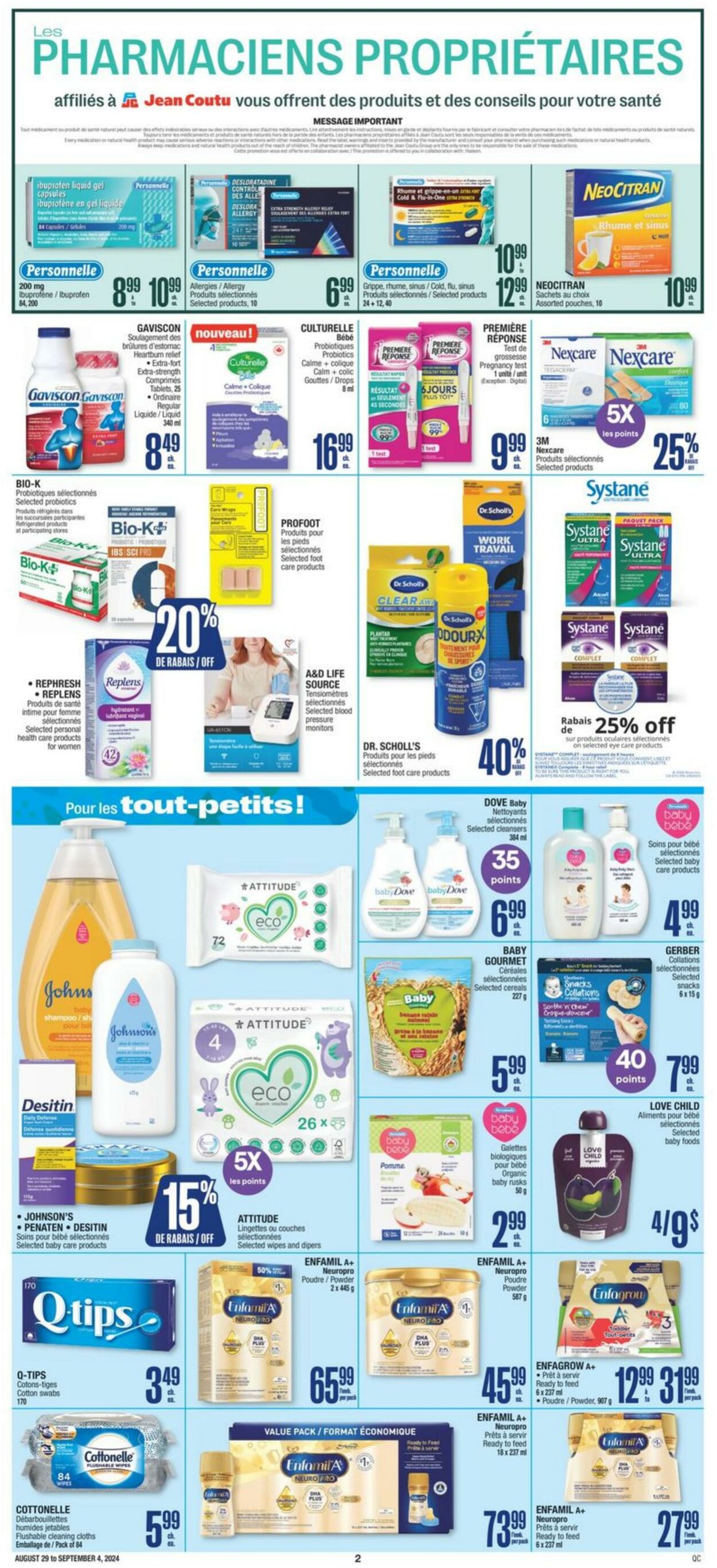 Circulaire Jean Coutu 29.08.2024 - 04.09.2024