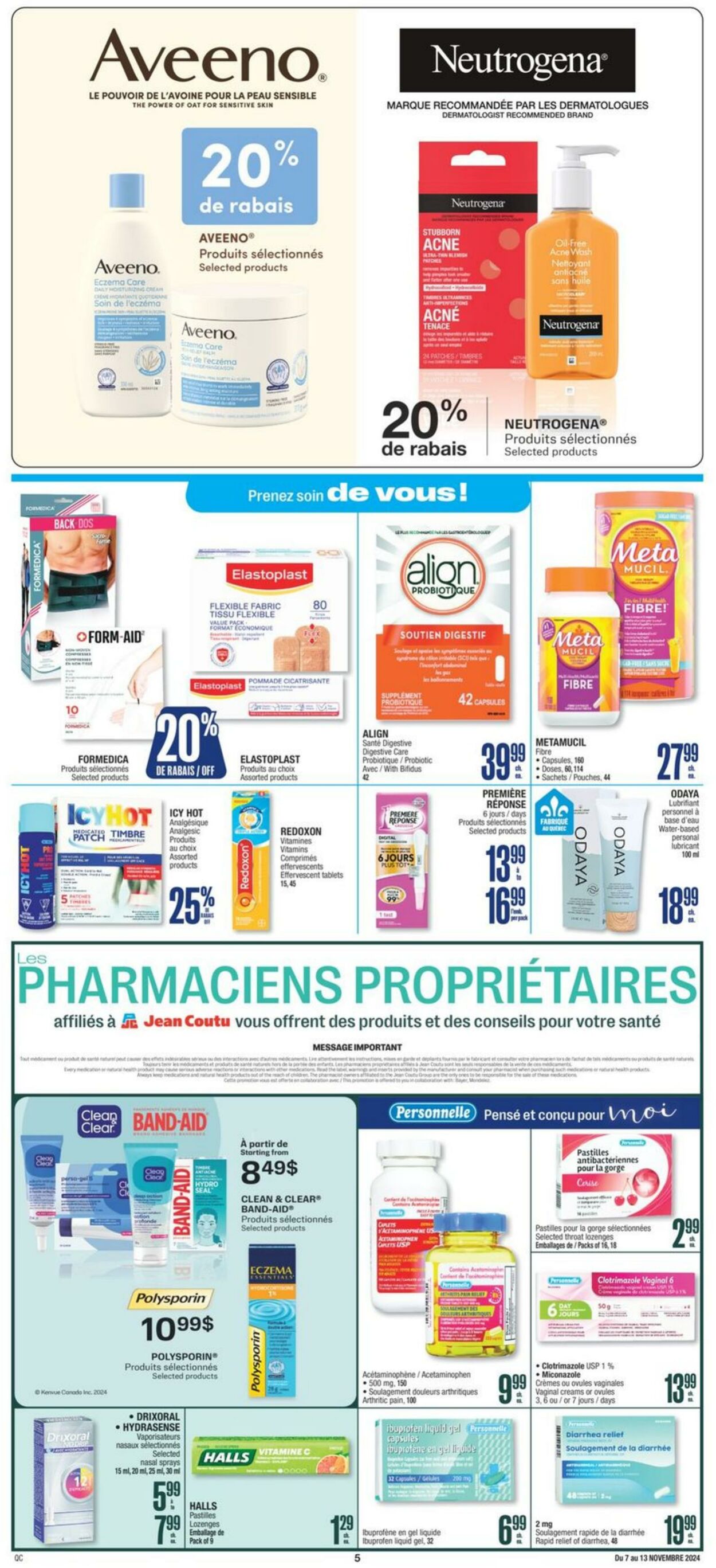 Circulaire Jean Coutu 07.11.2024 - 13.11.2024