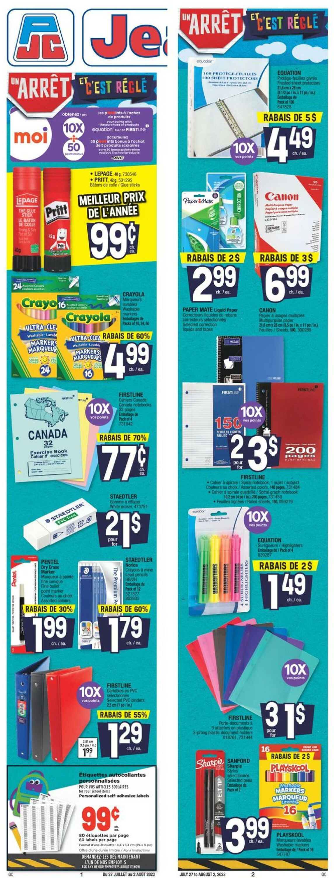 Circulaire Jean Coutu 27.07.2023 - 02.08.2023