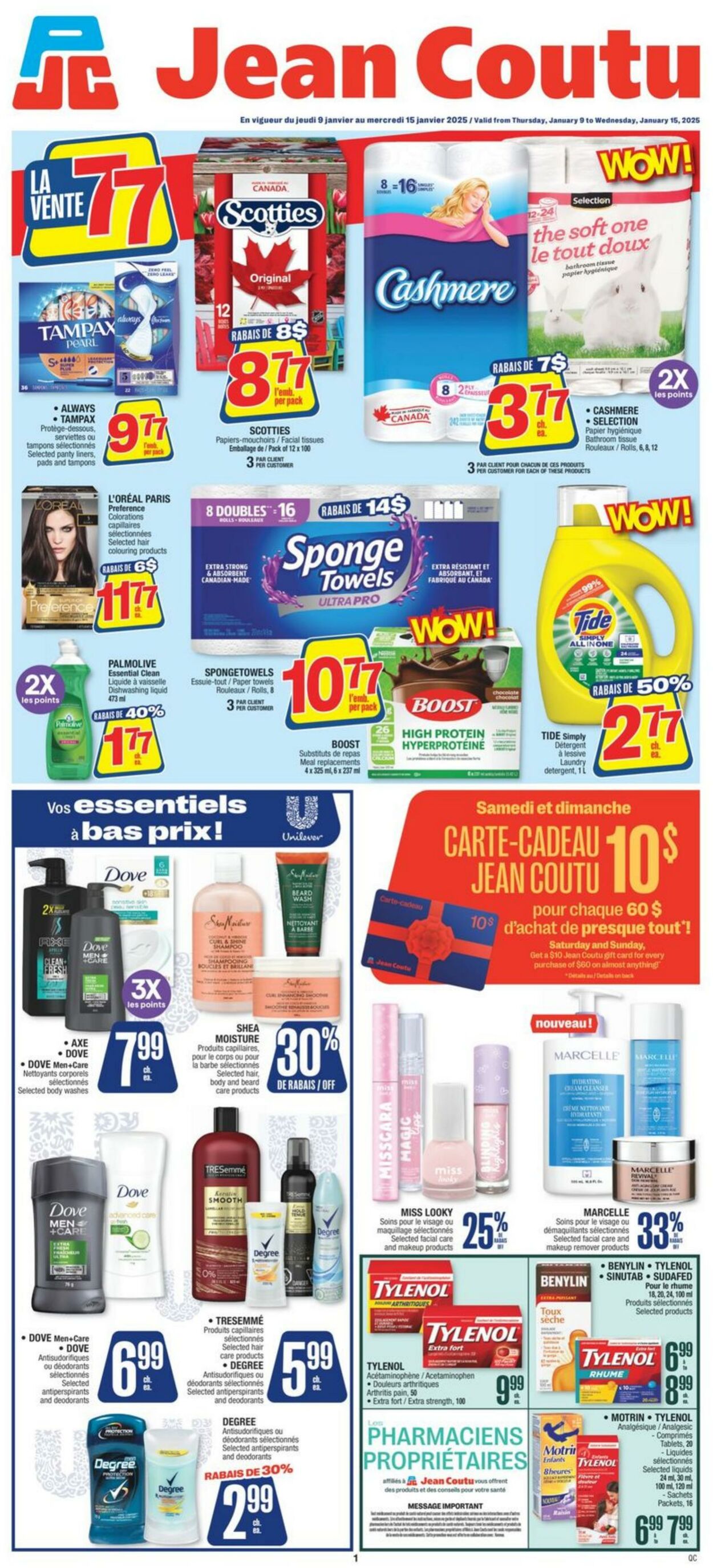 Circulaire Jean Coutu 09.01.2025 - 15.01.2025