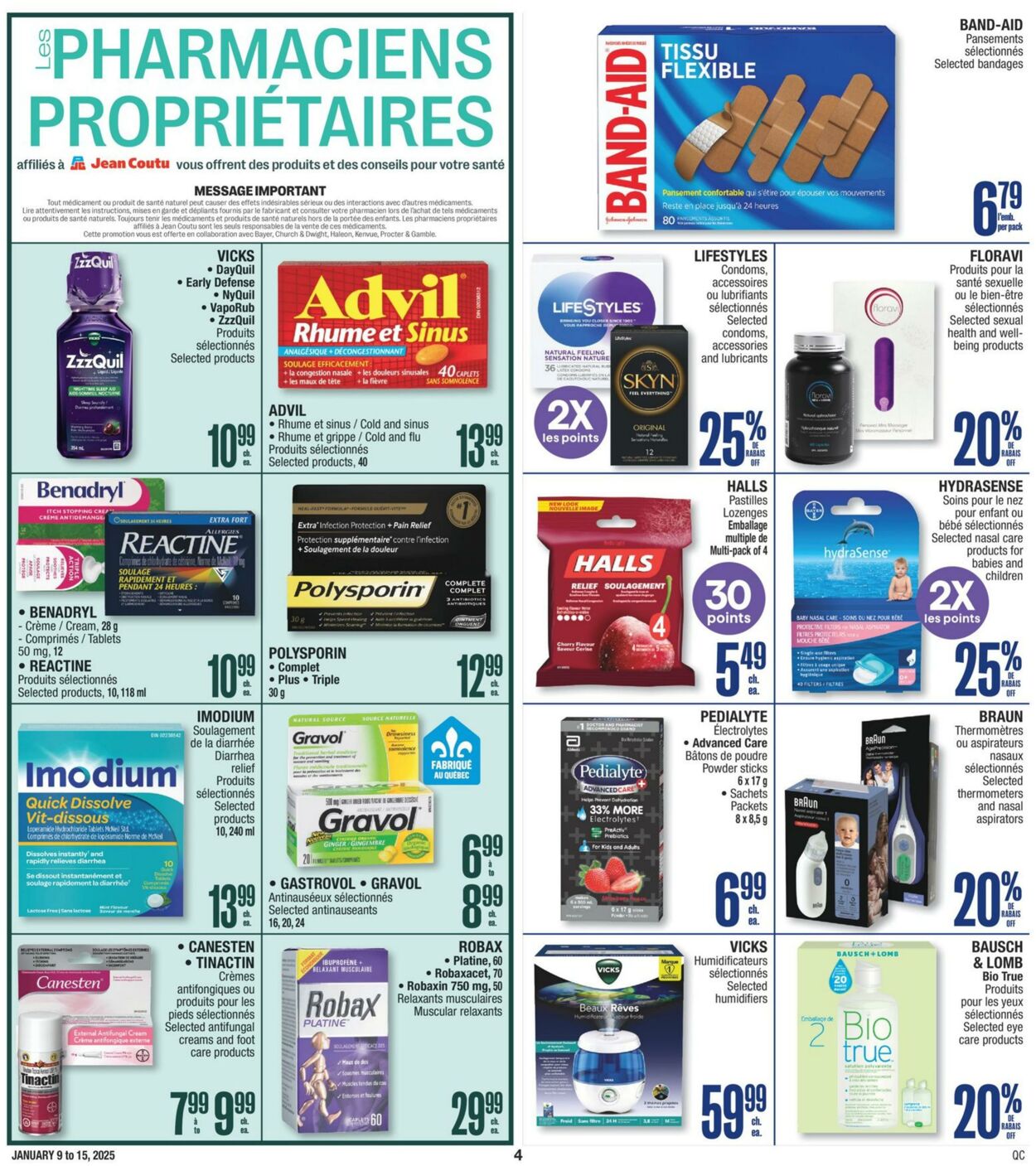 Circulaire Jean Coutu 09.01.2025 - 15.01.2025