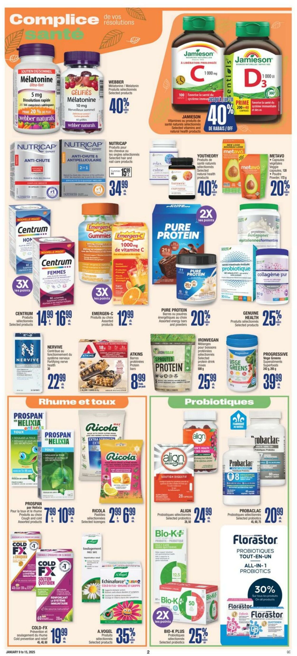 Circulaire Jean Coutu 09.01.2025 - 15.01.2025