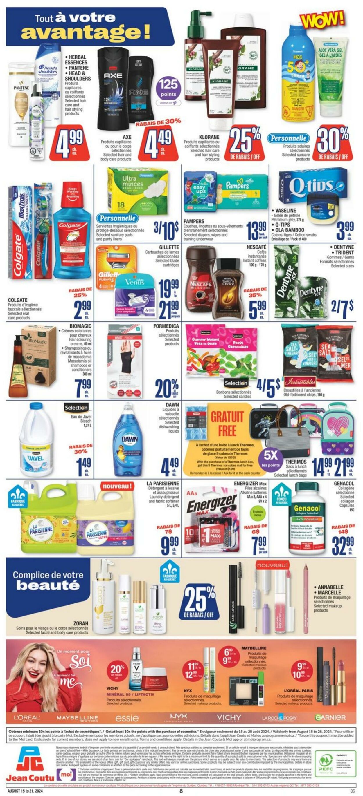 Circulaire Jean Coutu 15.08.2024 - 21.08.2024