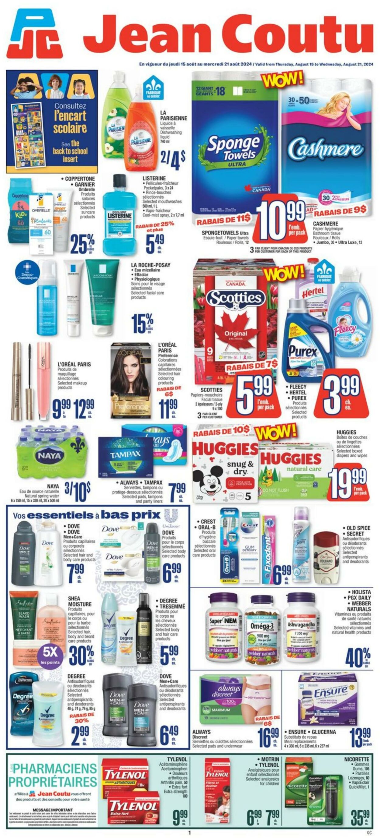 Circulaire Jean Coutu 15.08.2024 - 21.08.2024