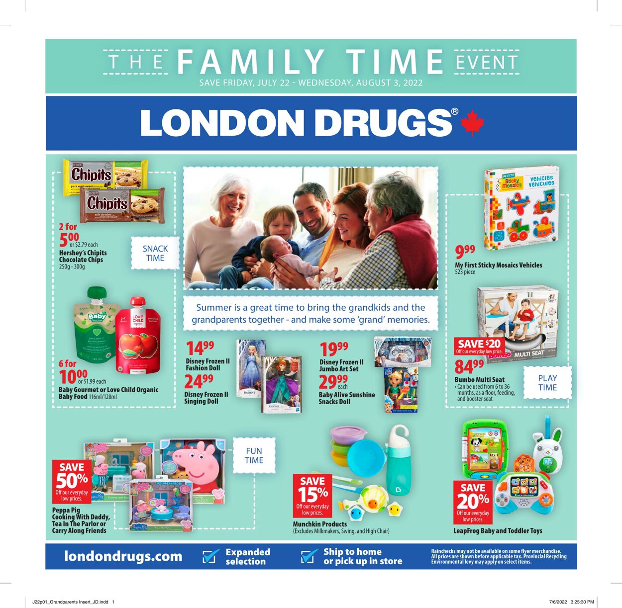 Circulaire London Drugs 22.07.2022 - 03.08.2022