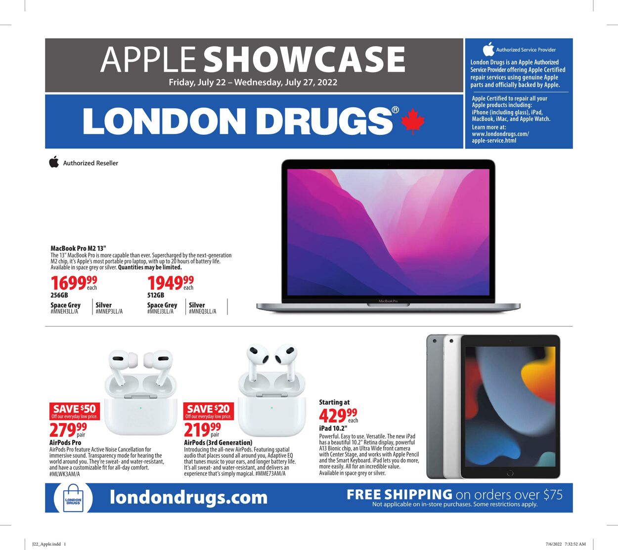 Circulaire London Drugs 22.07.2022 - 27.07.2022