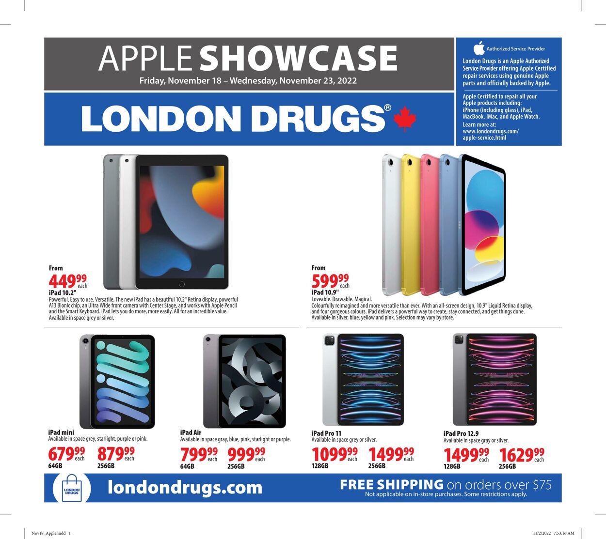 Circulaire London Drugs 18.11.2022-23.11.2022