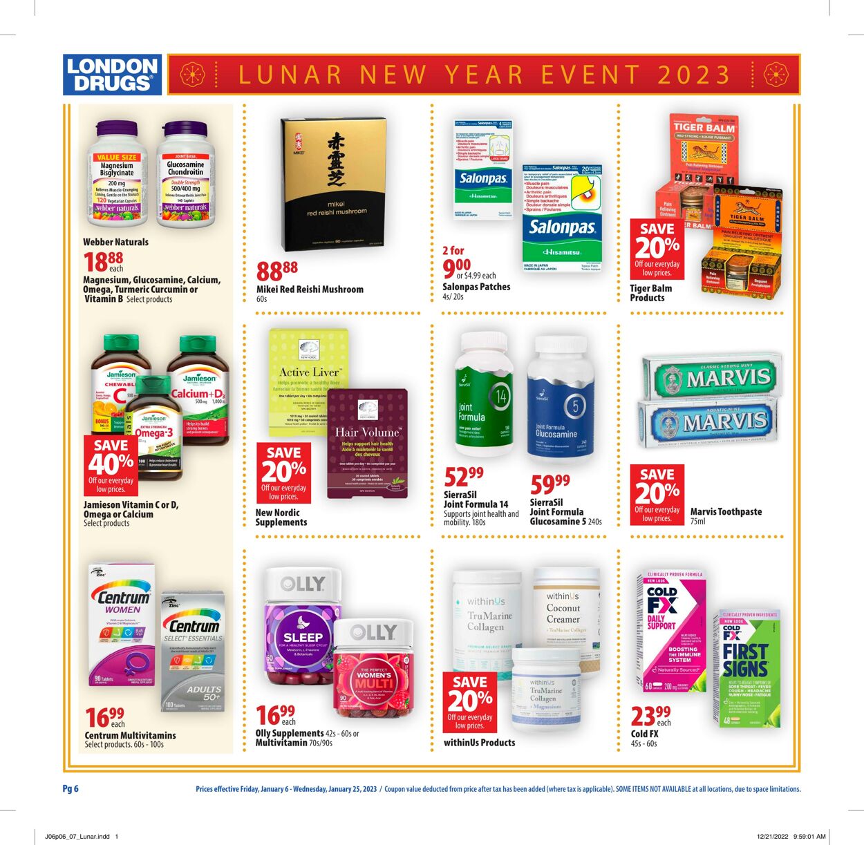 Circulaire London Drugs 06.01.2023 - 25.01.2023
