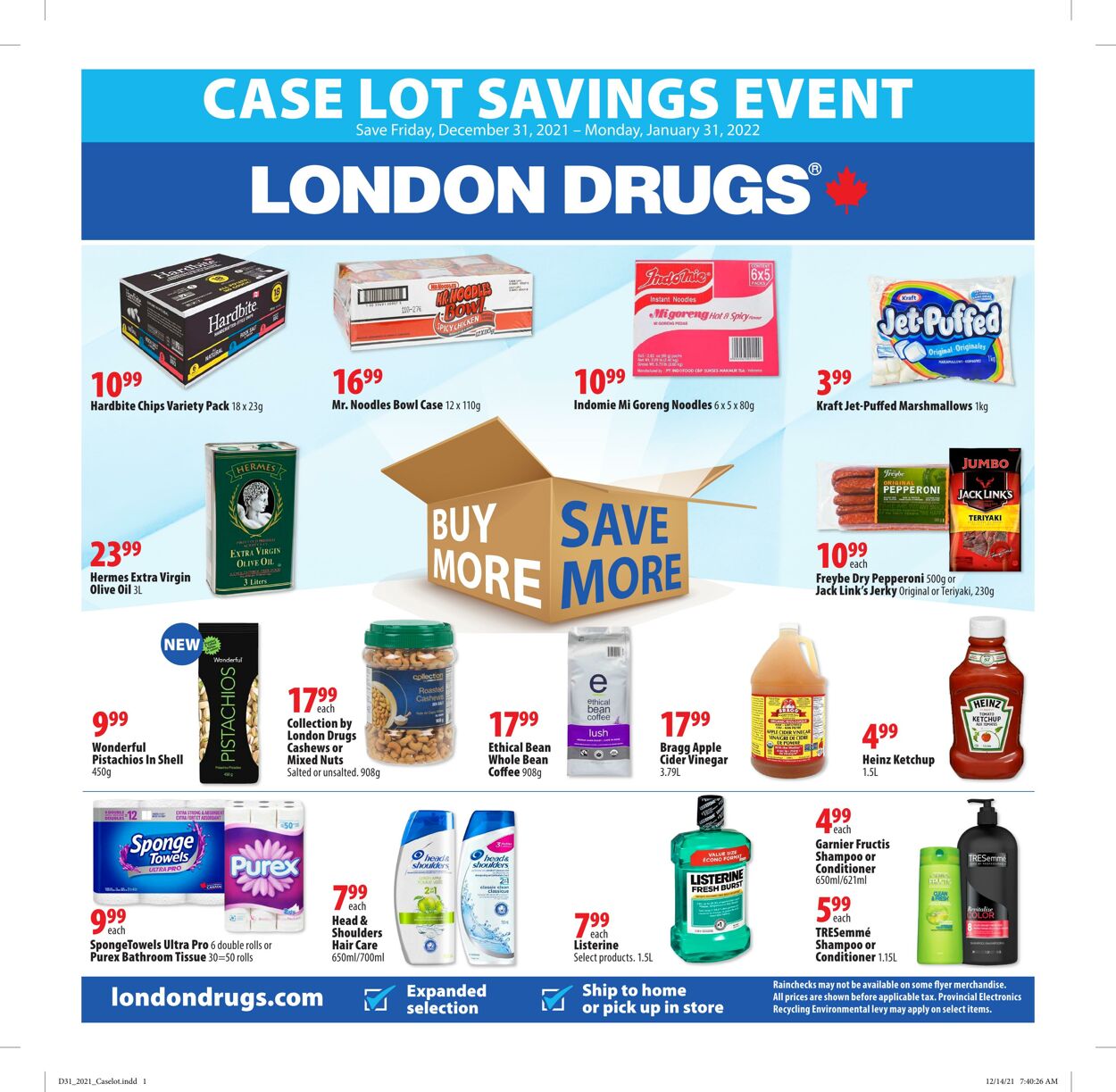 Circulaire London Drugs 31.12.2021 - 31.01.2022