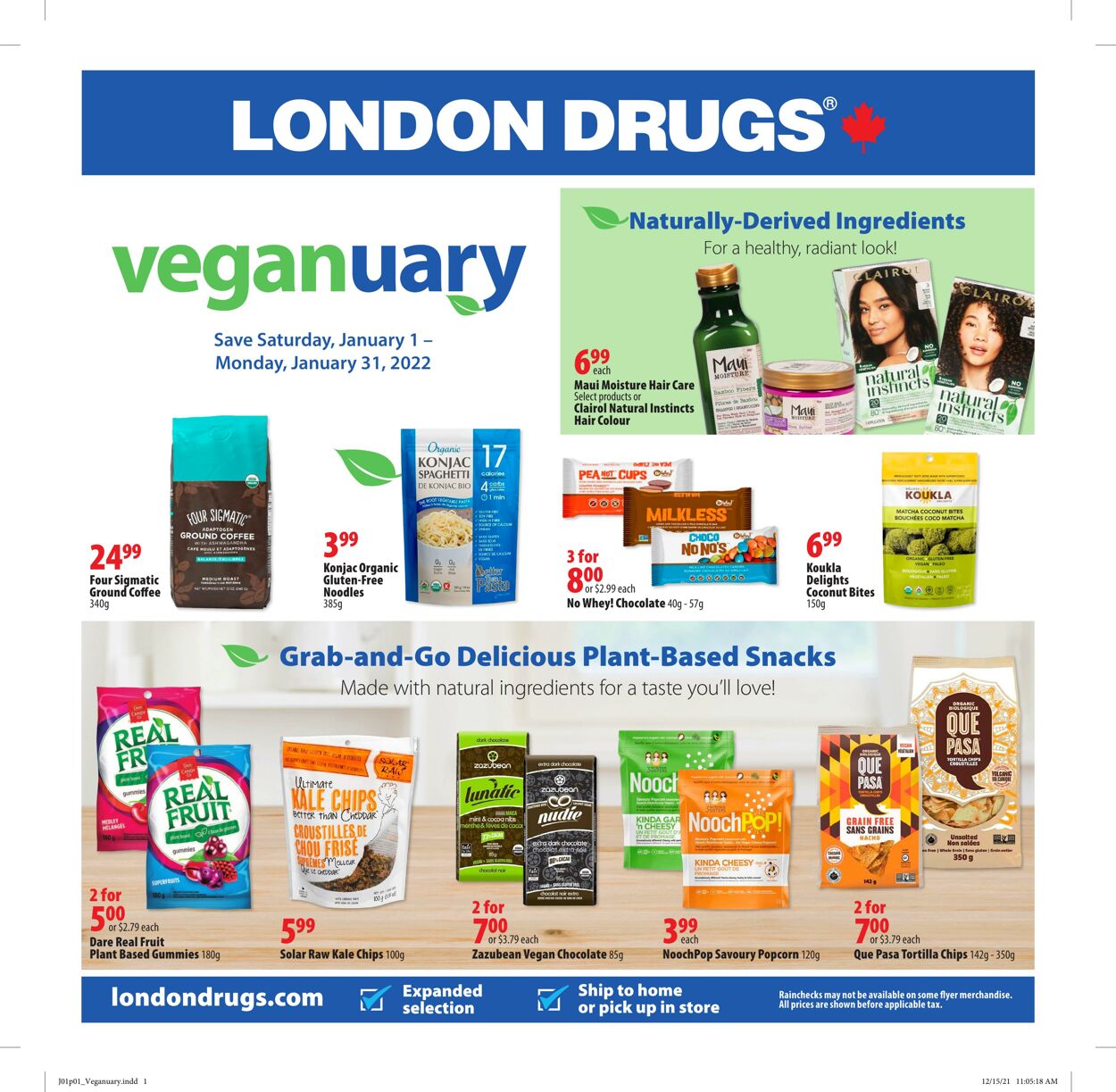Circulaire London Drugs 01.01.2022 - 31.01.2022