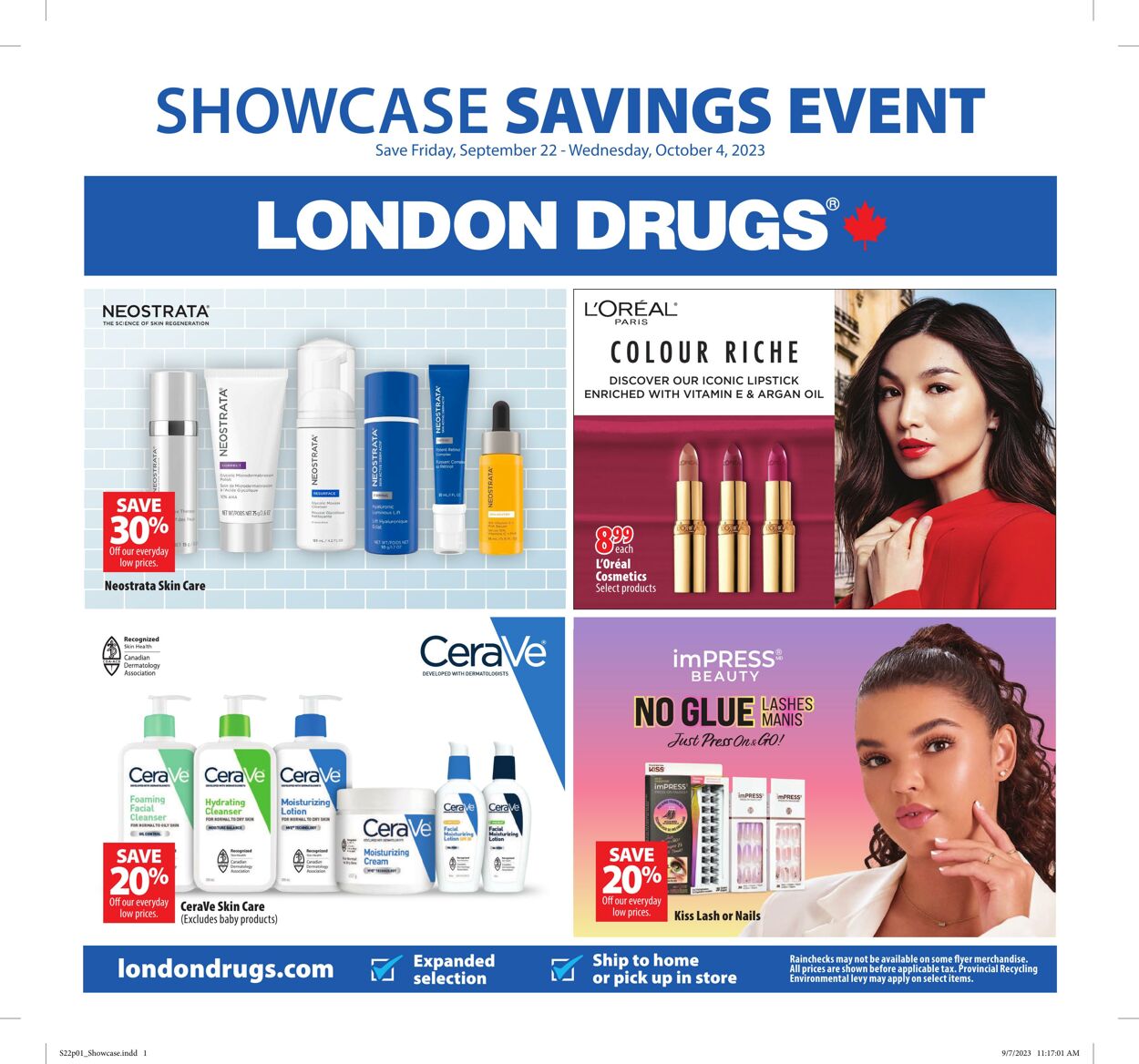 Circulaire London Drugs 22.09.2023 - 04.10.2023