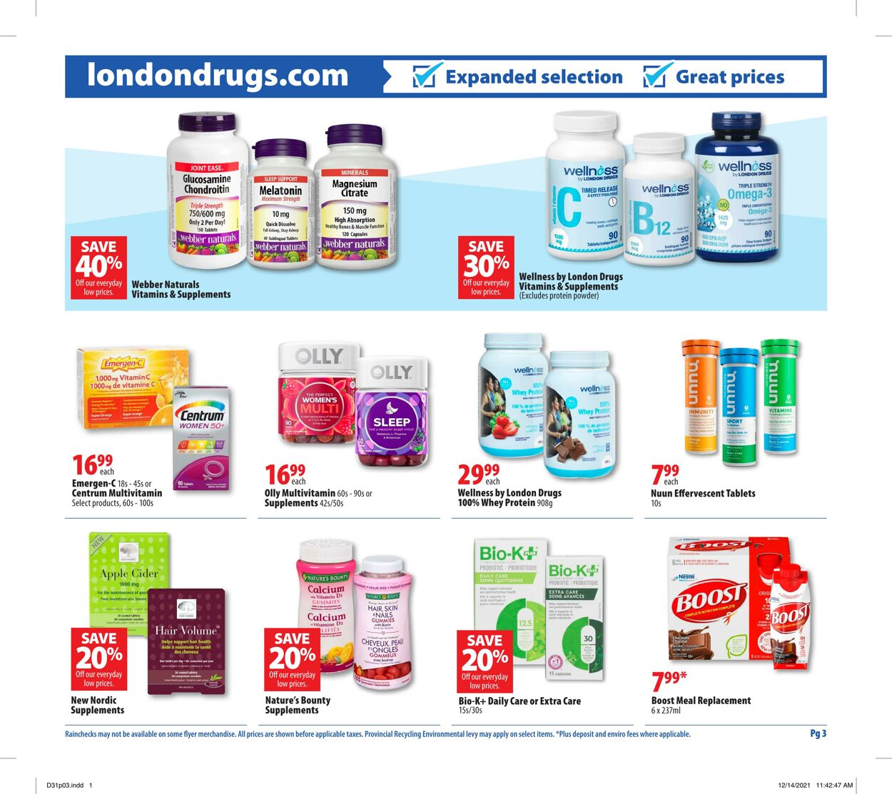 Circulaire London Drugs 31.12.2021 - 05.01.2022