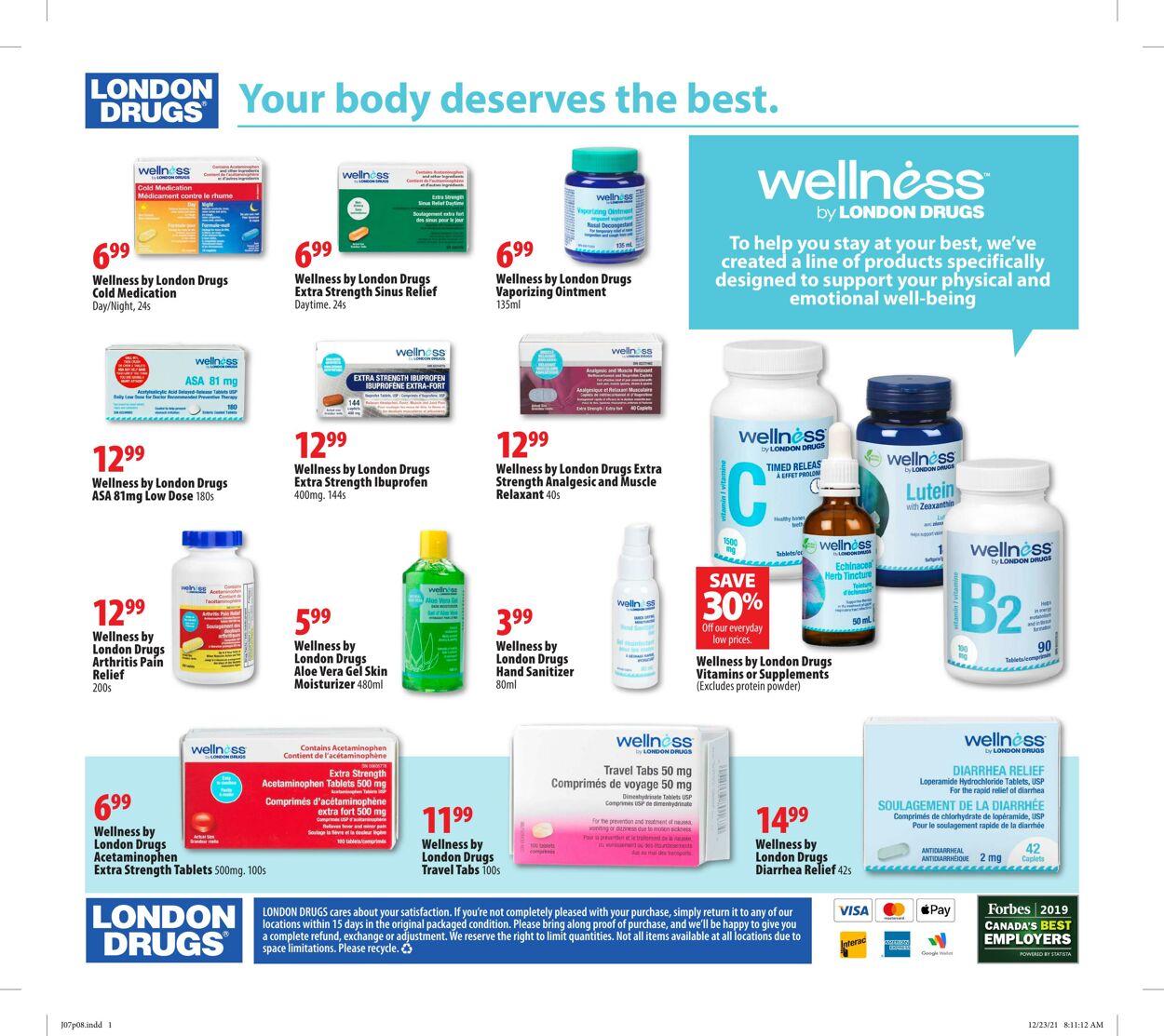 Circulaire London Drugs 07.01.2022 - 12.01.2022