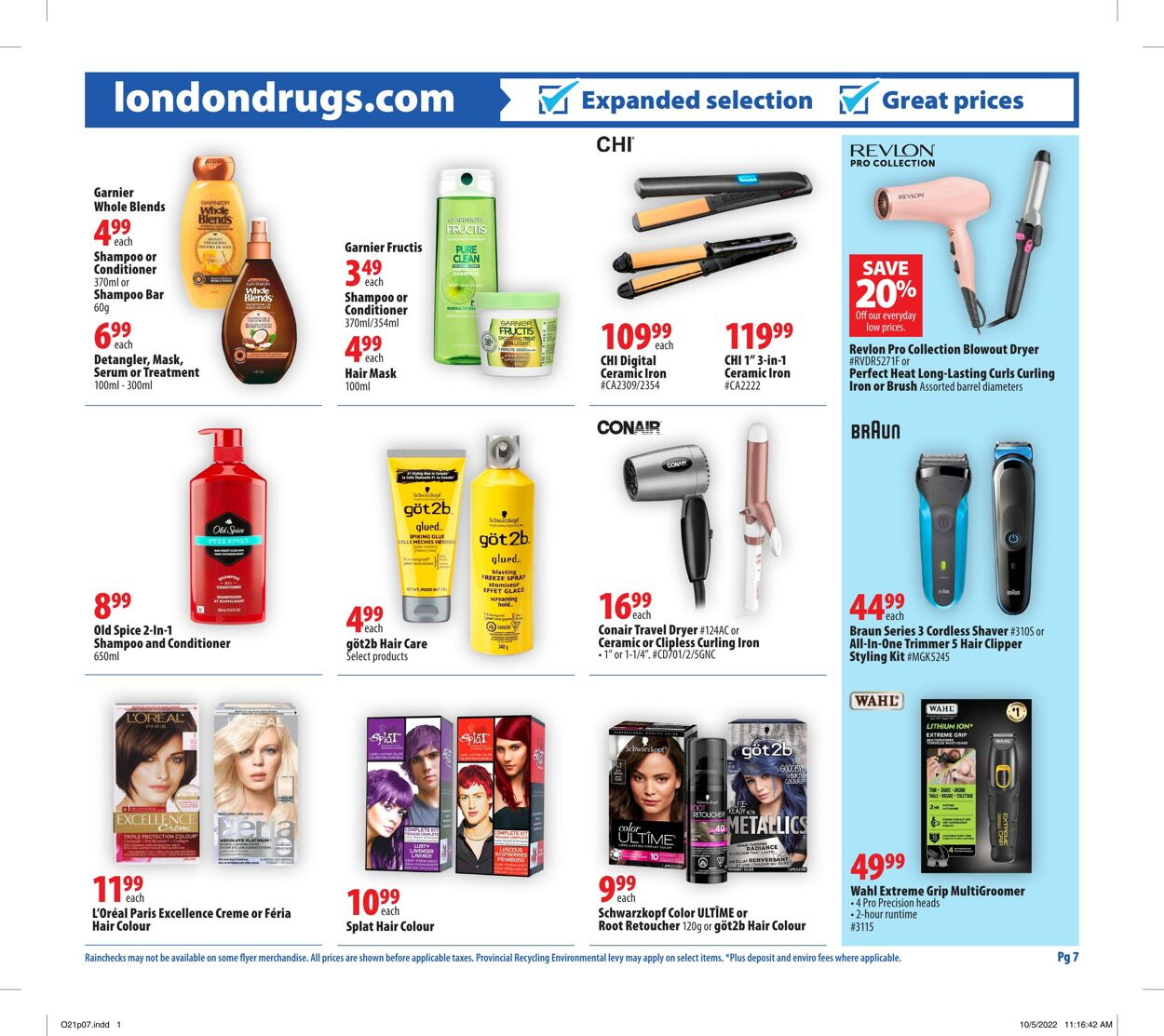 Circulaire London Drugs 21.10.2022 - 26.10.2022