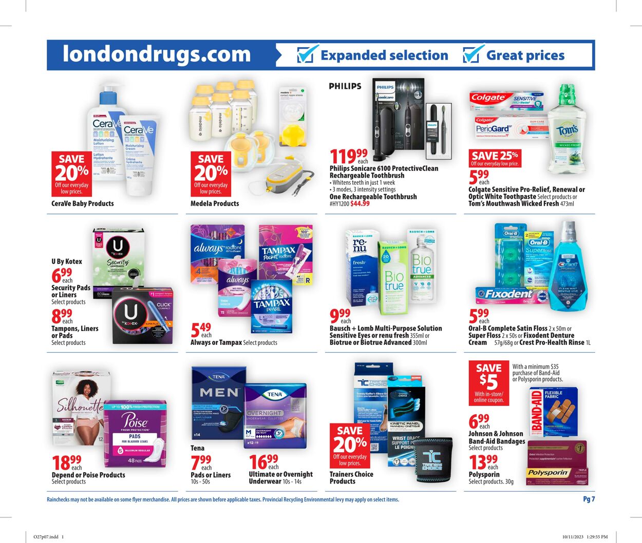 Circulaire London Drugs 27.10.2023 - 01.11.2023