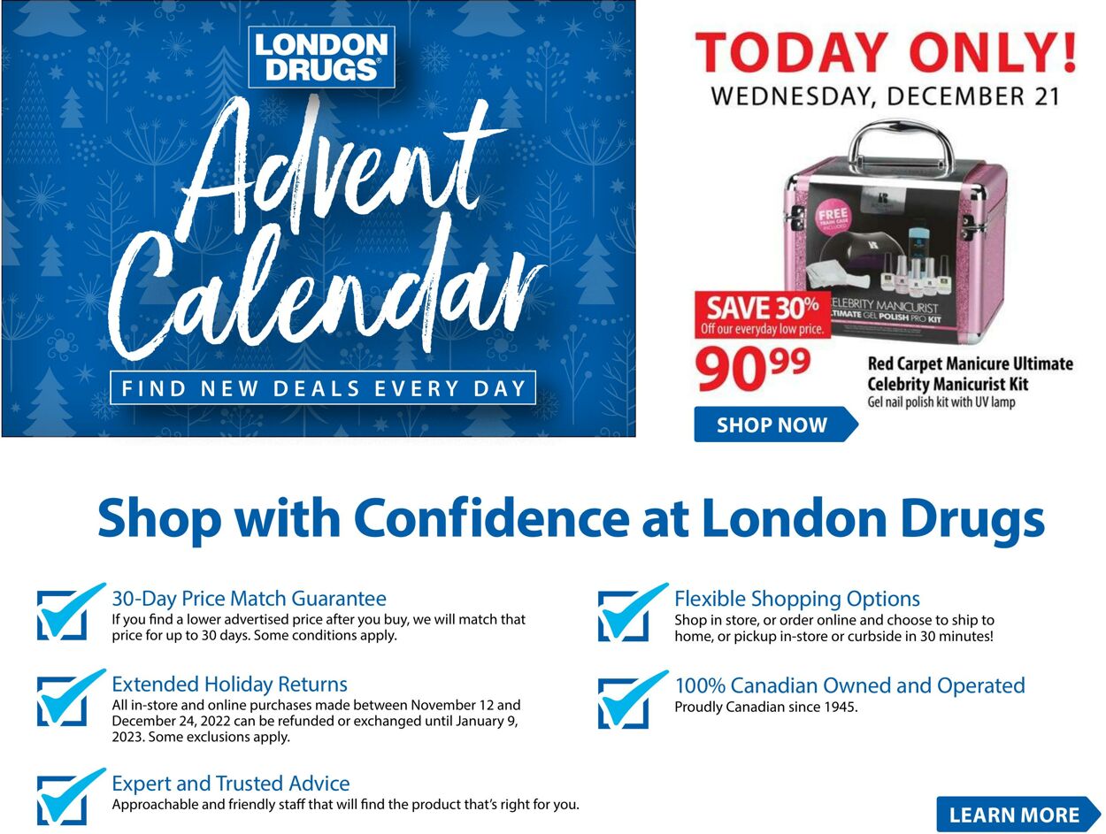 Circulaire London Drugs 22.12.2022 - 24.12.2022