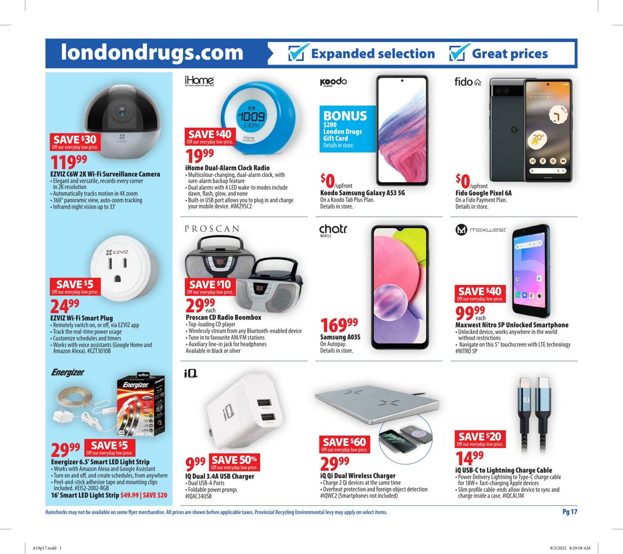 Circulaire London Drugs 19.08.2022 - 24.08.2022