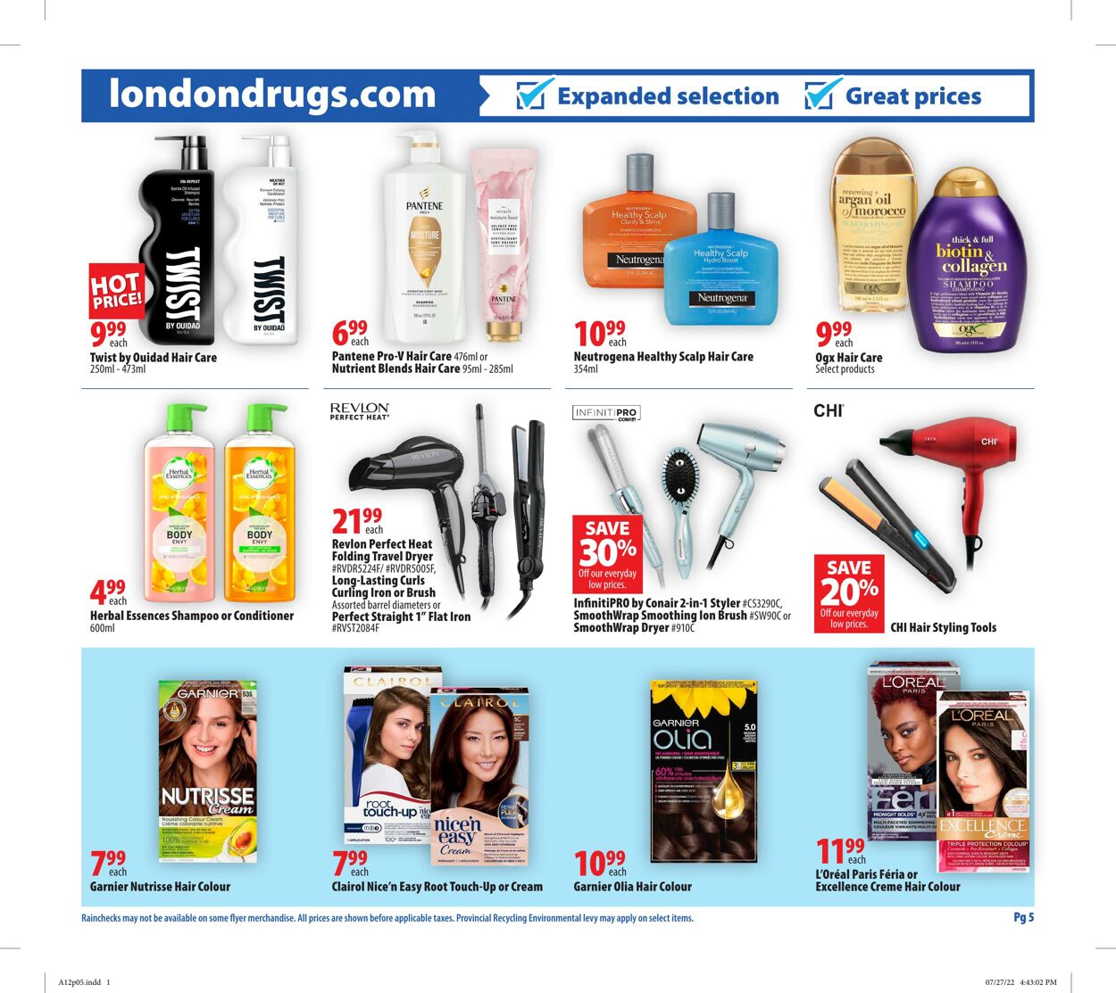 Circulaire London Drugs 12.08.2022 - 17.08.2022