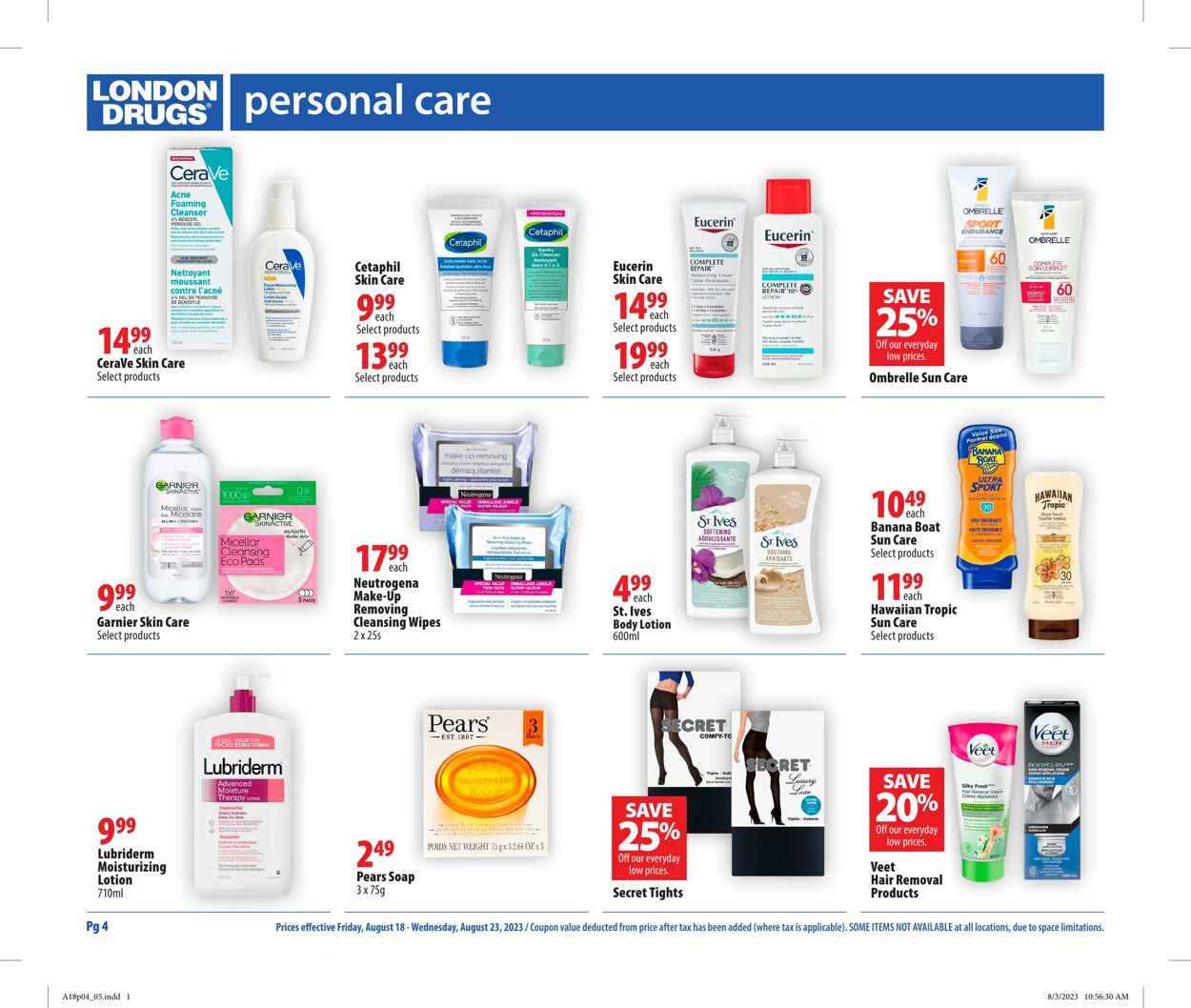 Circulaire London Drugs 18.08.2023 - 23.08.2023