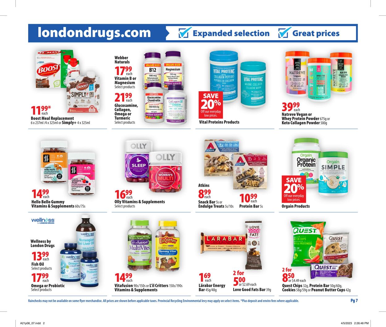 Circulaire London Drugs 21.04.2023 - 26.04.2023