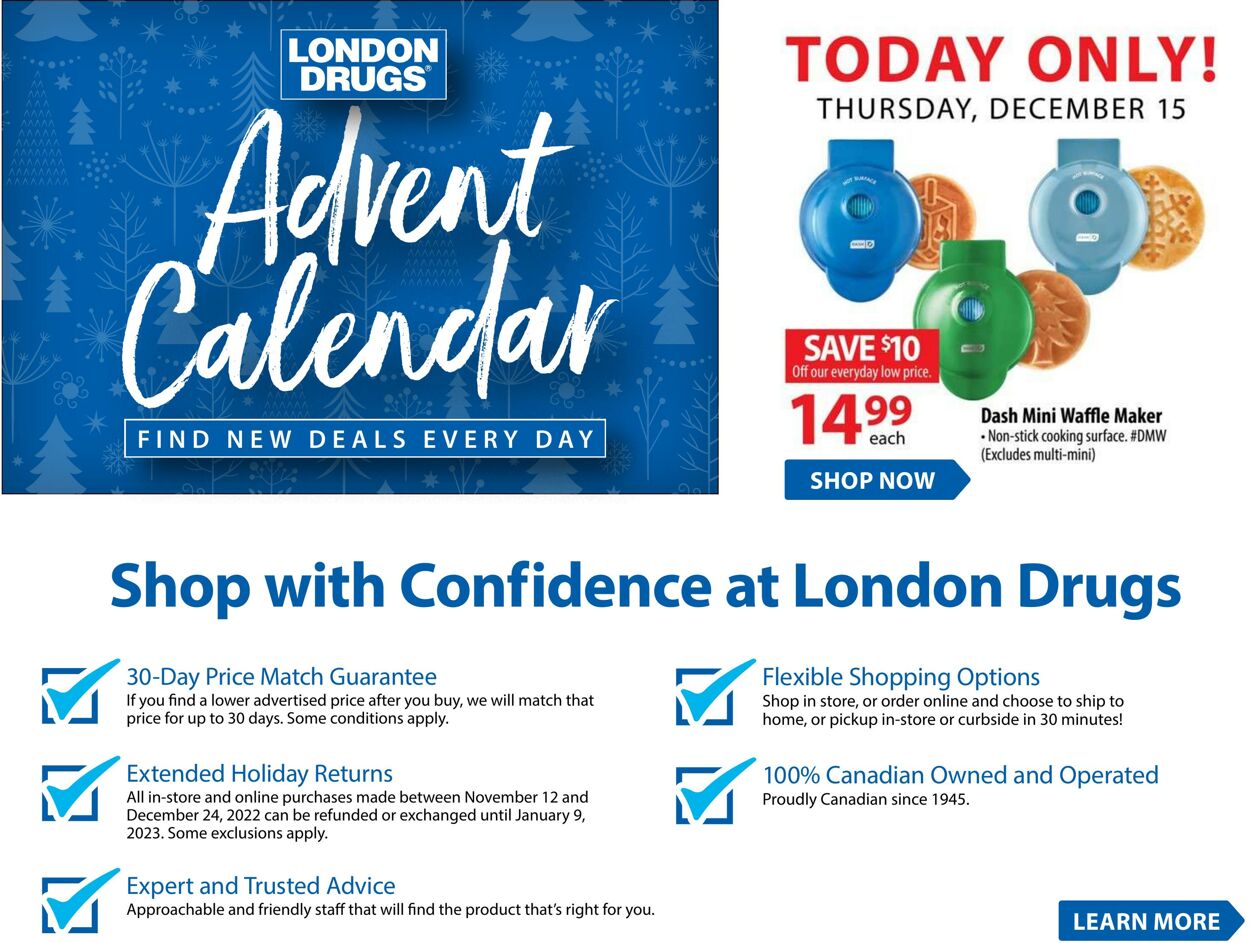 Circulaire London Drugs 16.12.2022 - 21.12.2022