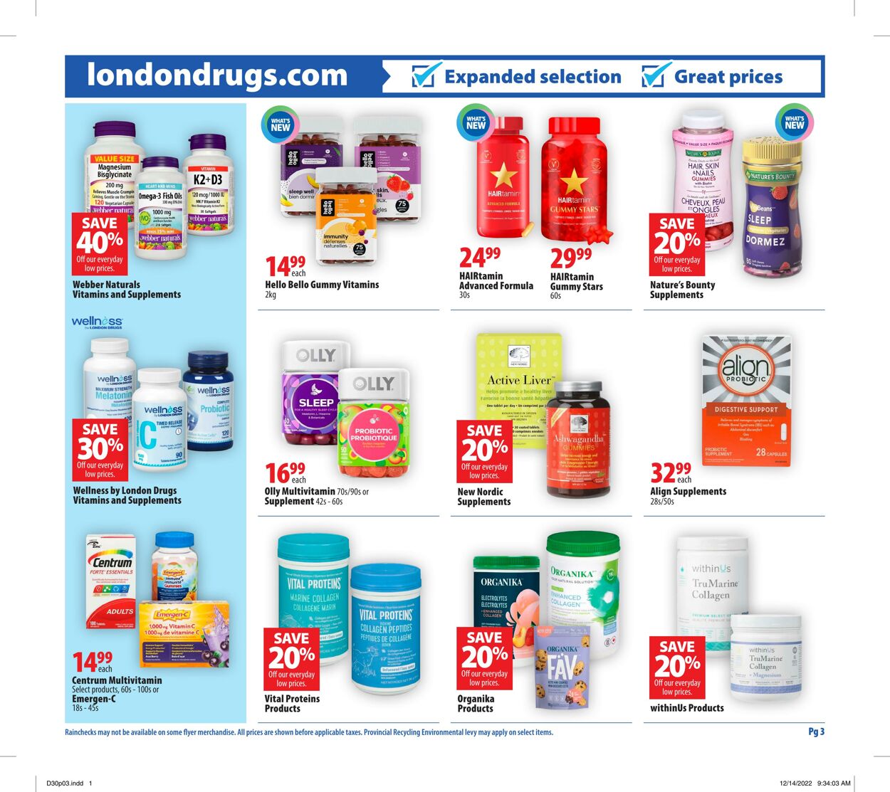 Circulaire London Drugs 30.12.2022 - 04.01.2023