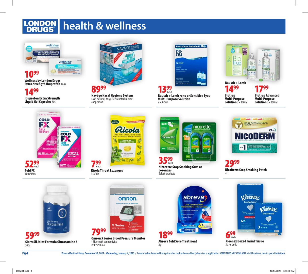 Circulaire London Drugs 30.12.2022 - 04.01.2023