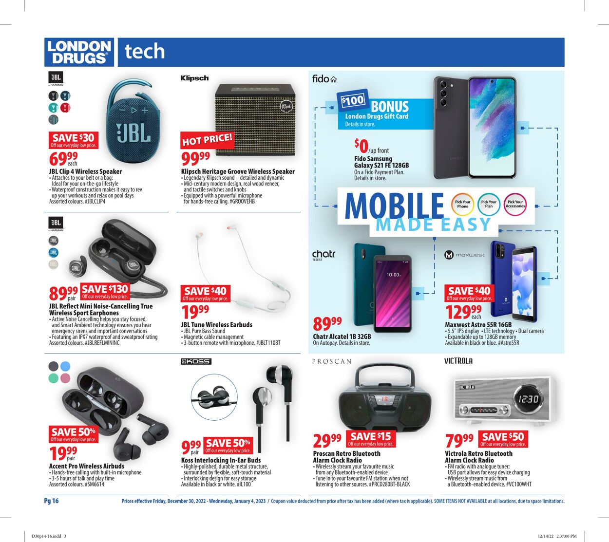 Circulaire London Drugs 30.12.2022 - 04.01.2023