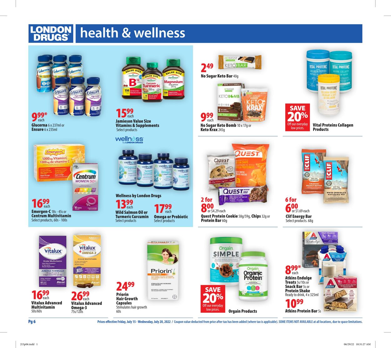 Circulaire London Drugs 15.07.2022 - 20.07.2022