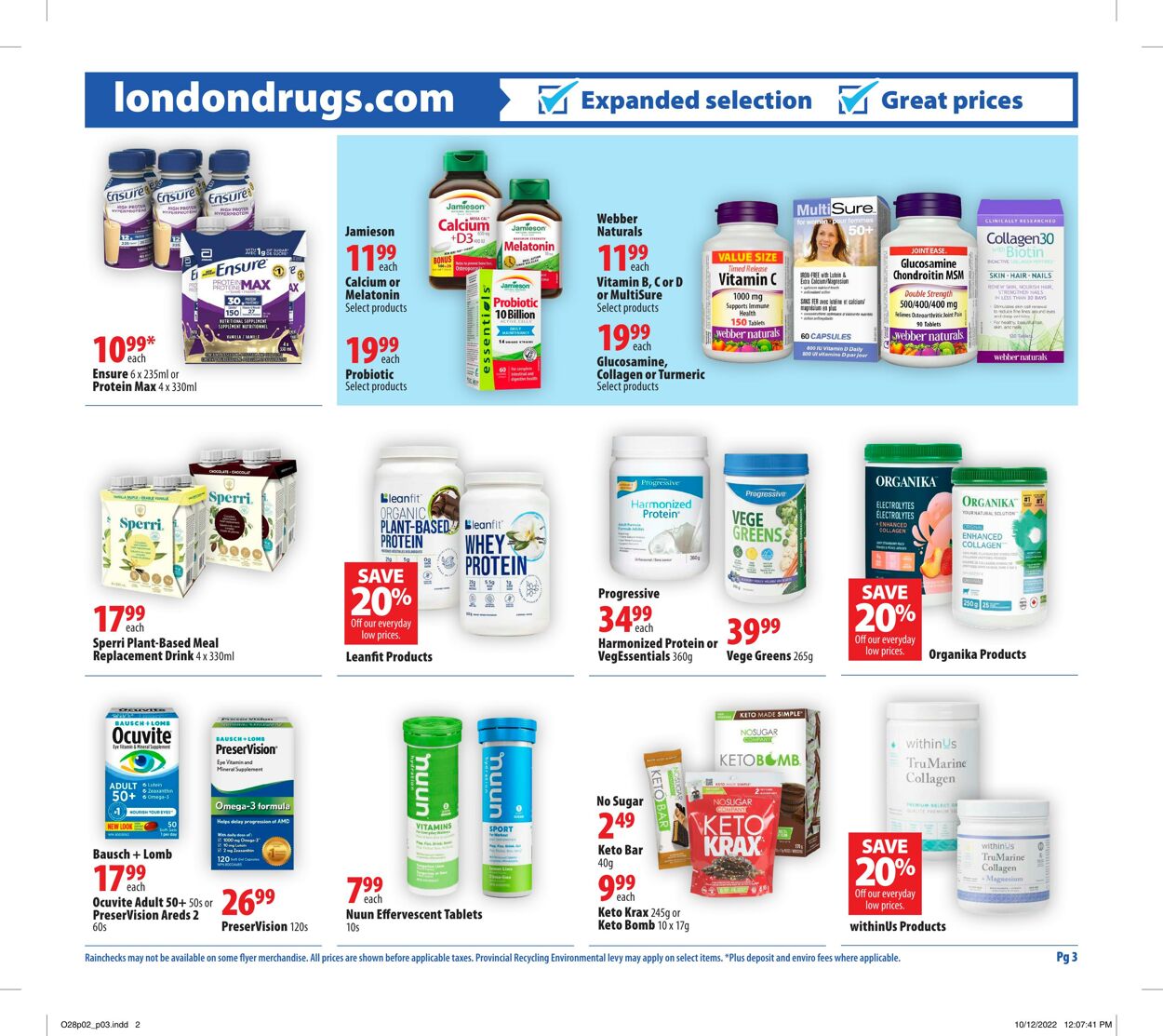 Circulaire London Drugs 28.10.2022 - 02.11.2022