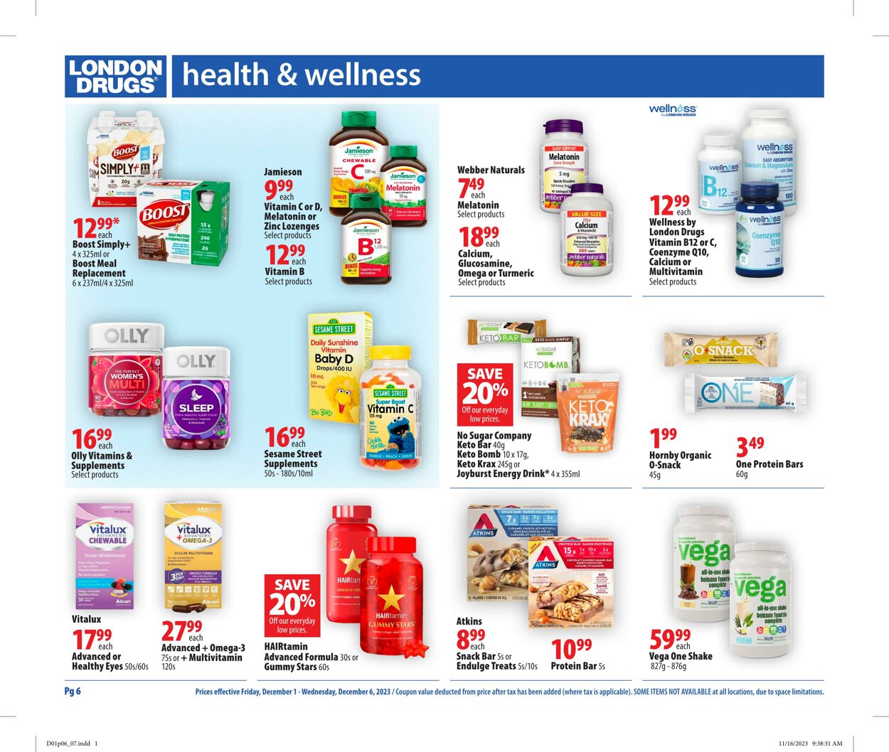 Circulaire London Drugs 01.12.2023 - 06.12.2023