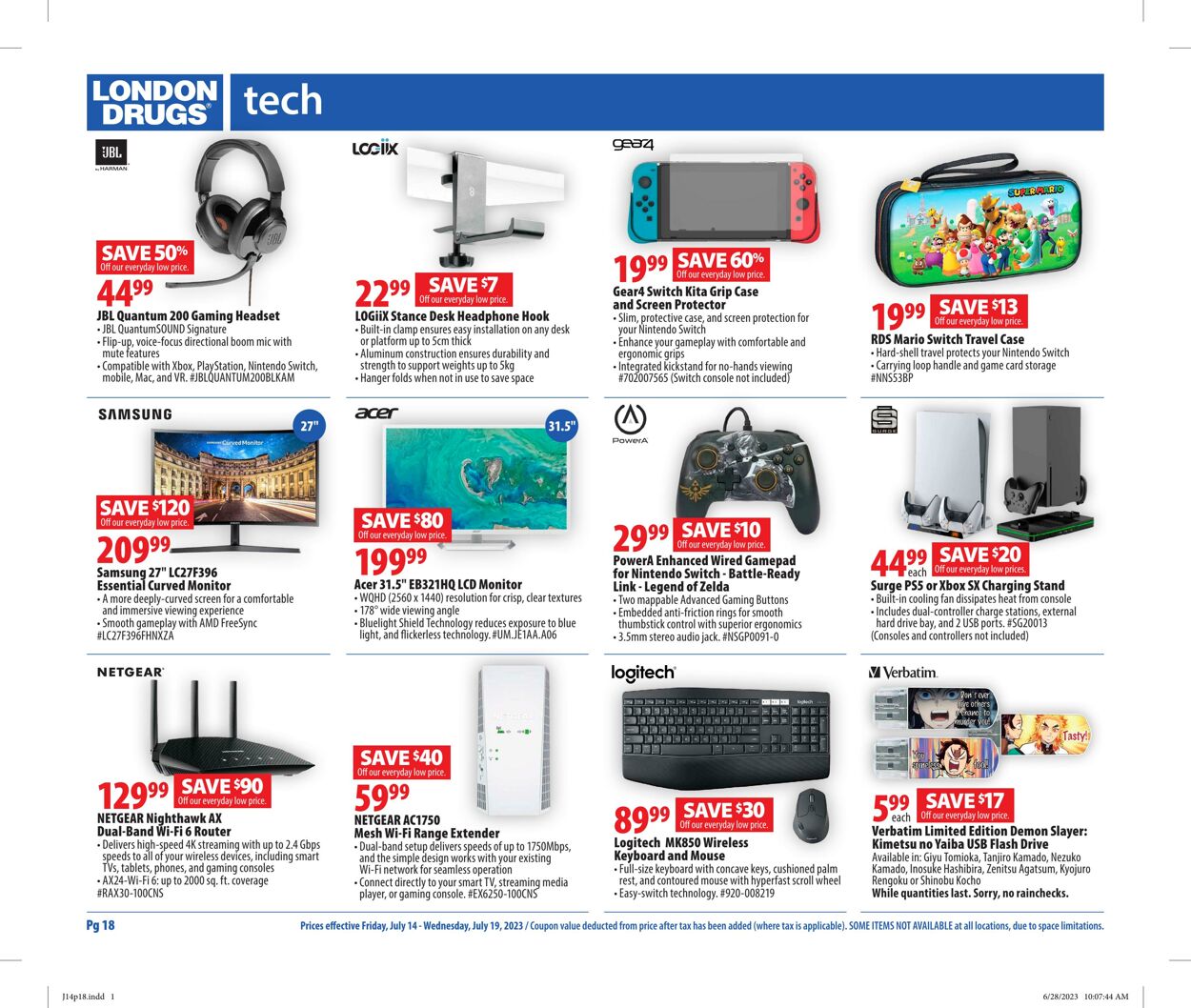 Circulaire London Drugs 14.07.2023 - 19.07.2023