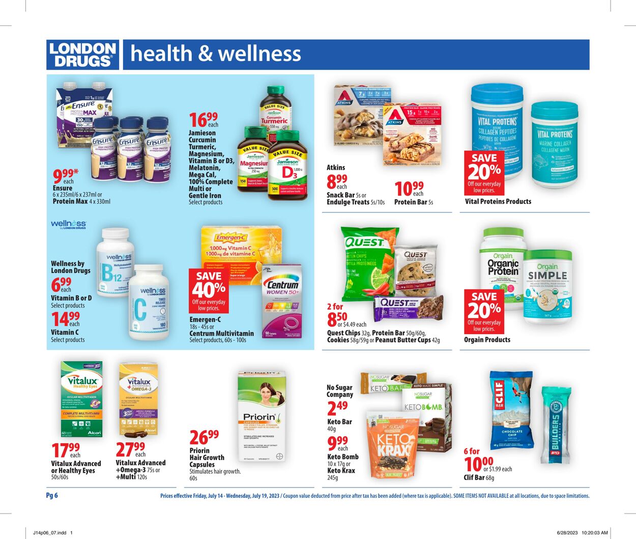 Circulaire London Drugs 14.07.2023 - 19.07.2023