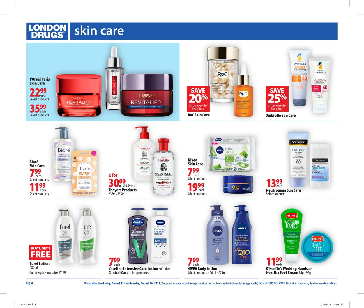 Circulaire London Drugs 11.08.2023 - 16.08.2023