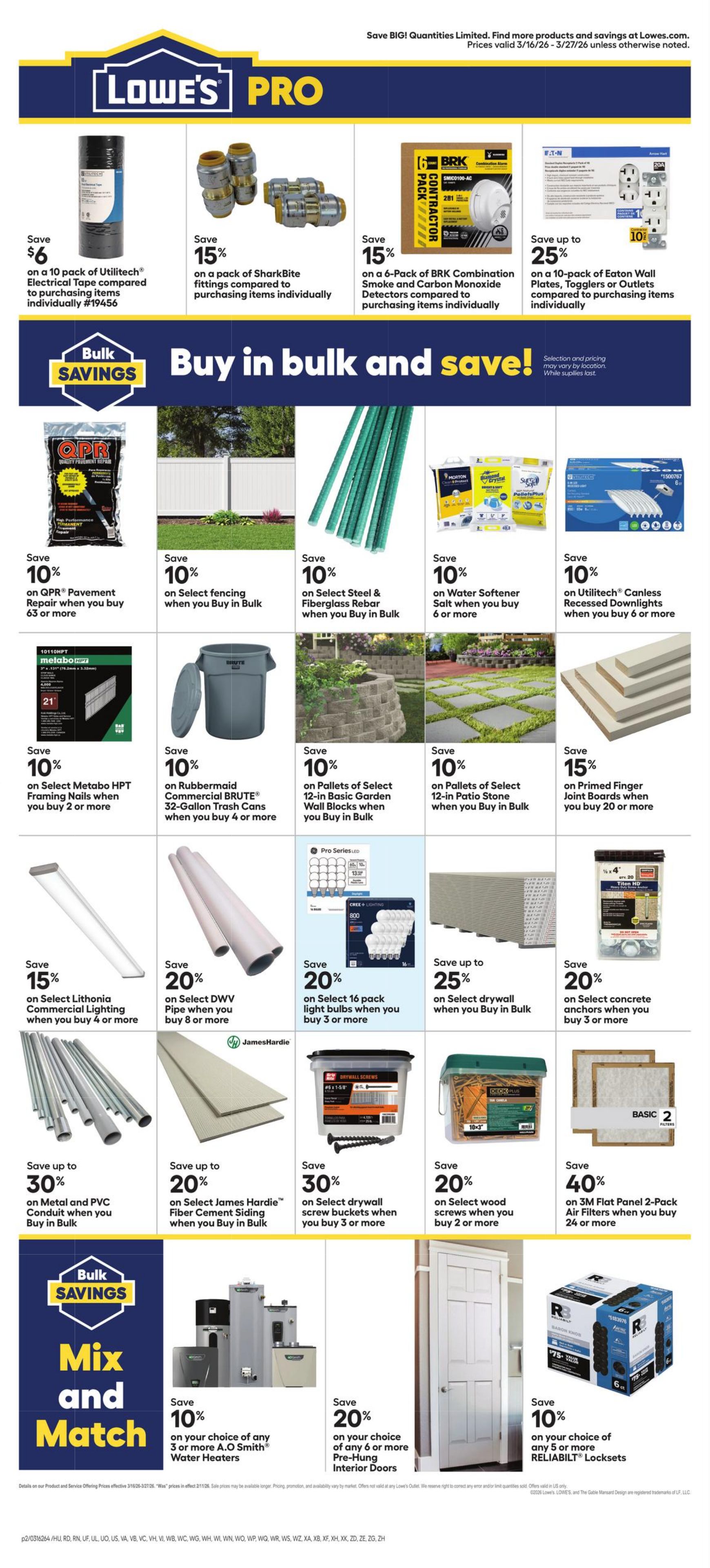 Circulaire Lowe's 16.03.2026 - 27.03.2026