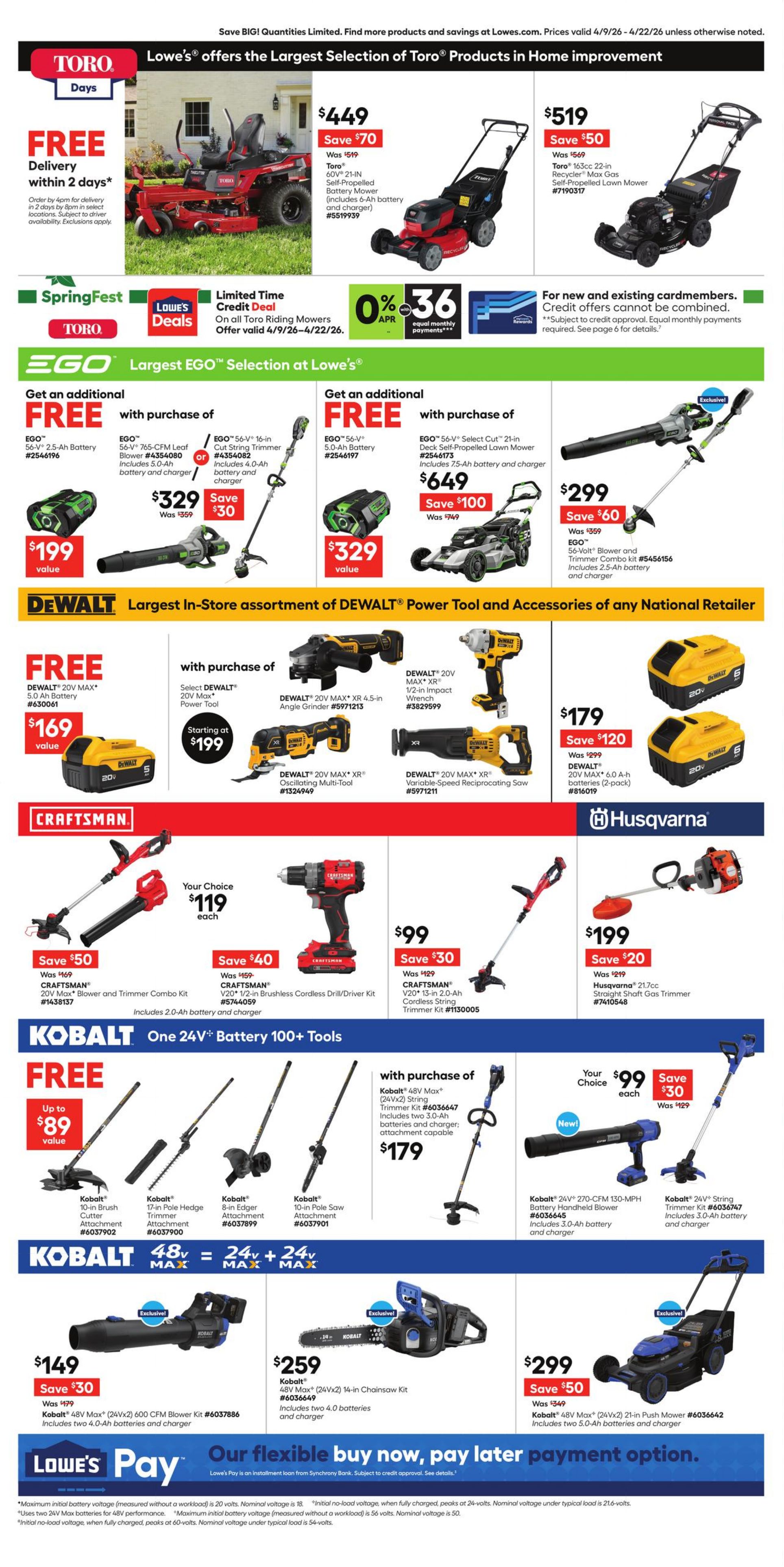 Circulaire Lowe's 09.04.2026 - 22.04.2026