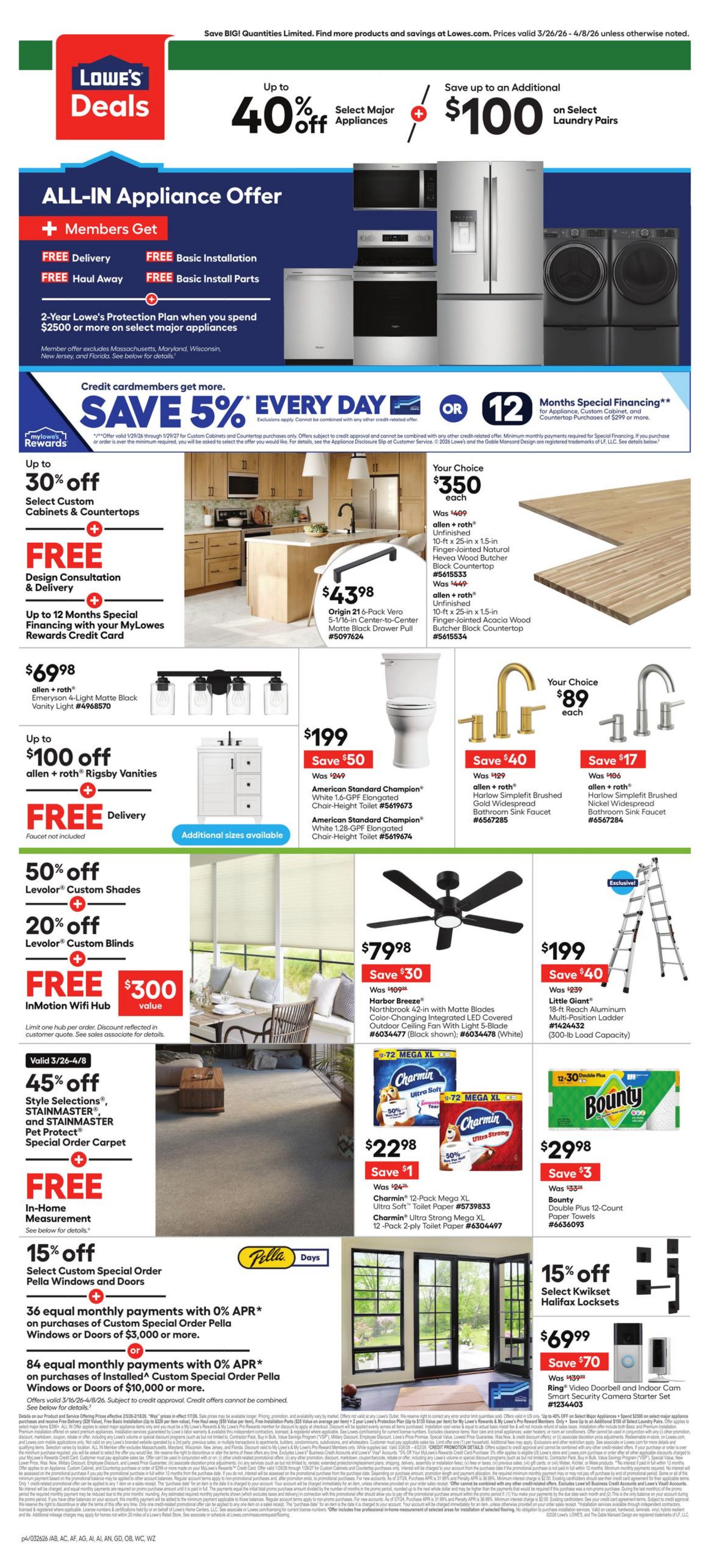 Circulaire Lowe's 26.03.2026 - 08.04.2026
