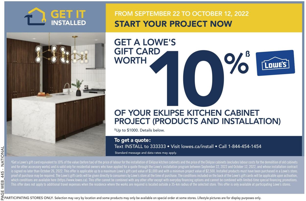 Circulaire Lowe's 22.09.2022 - 28.09.2022