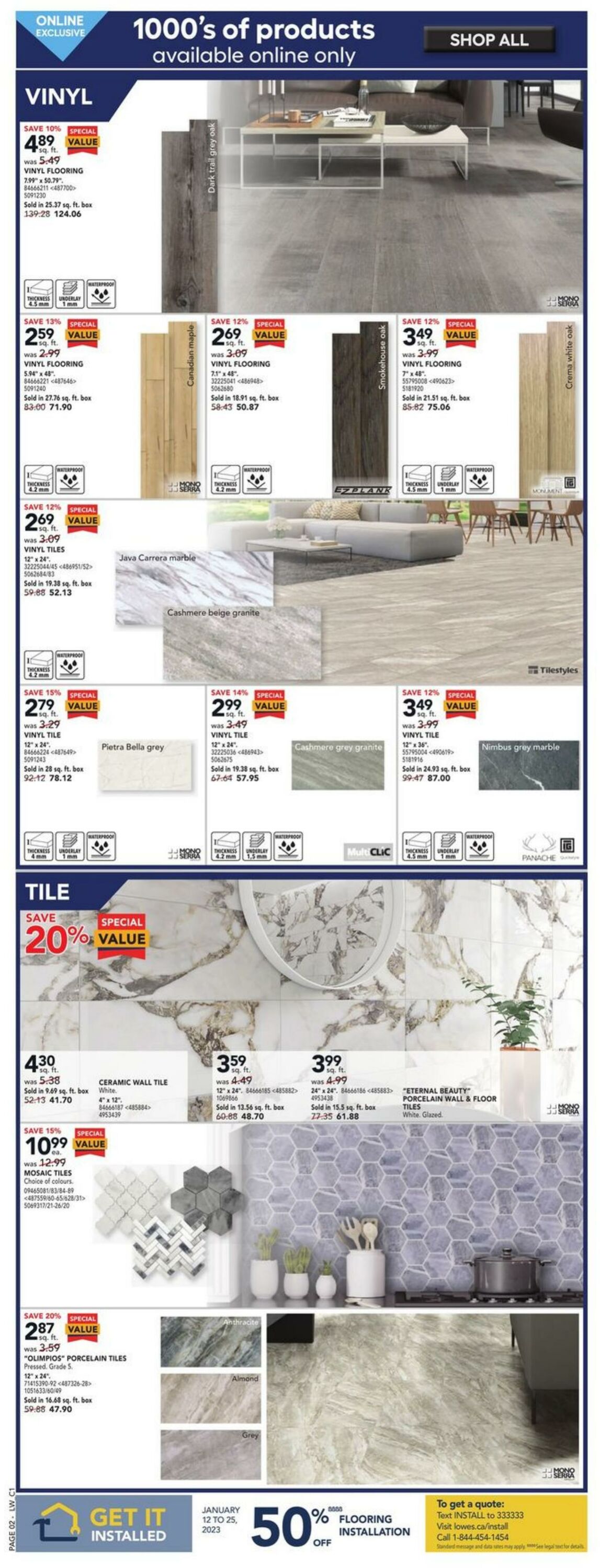 Circulaire Lowe's 12.01.2023 - 18.01.2023