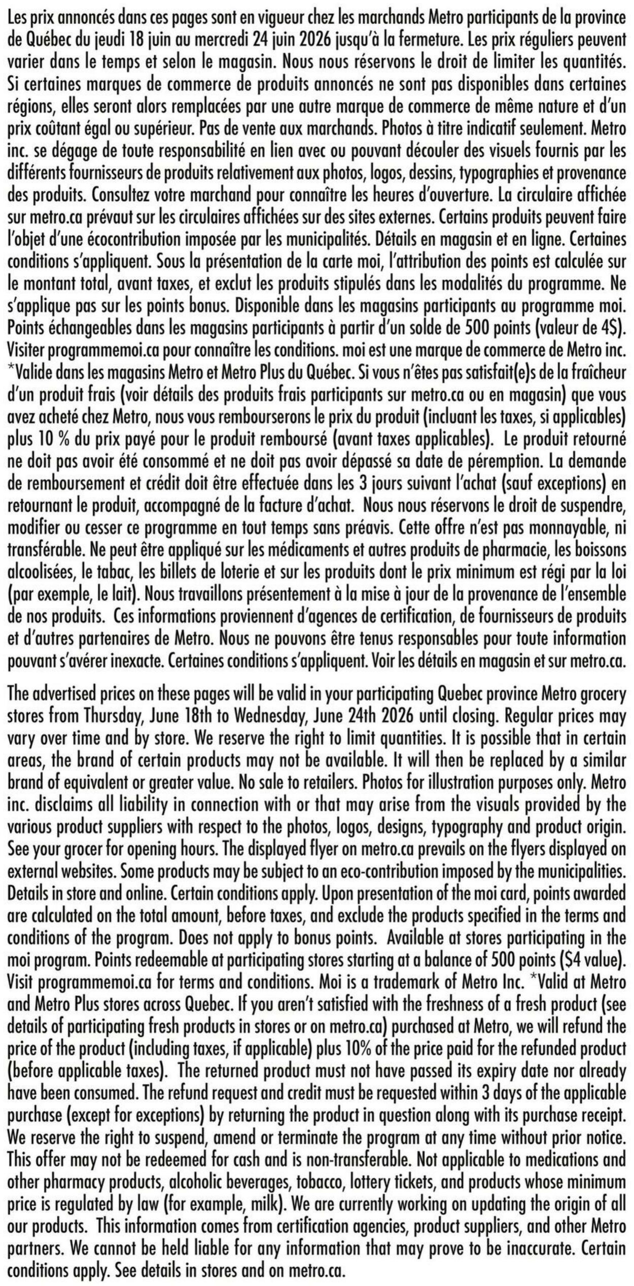 Circulaire Metro 18.06.2026 - 24.06.2026