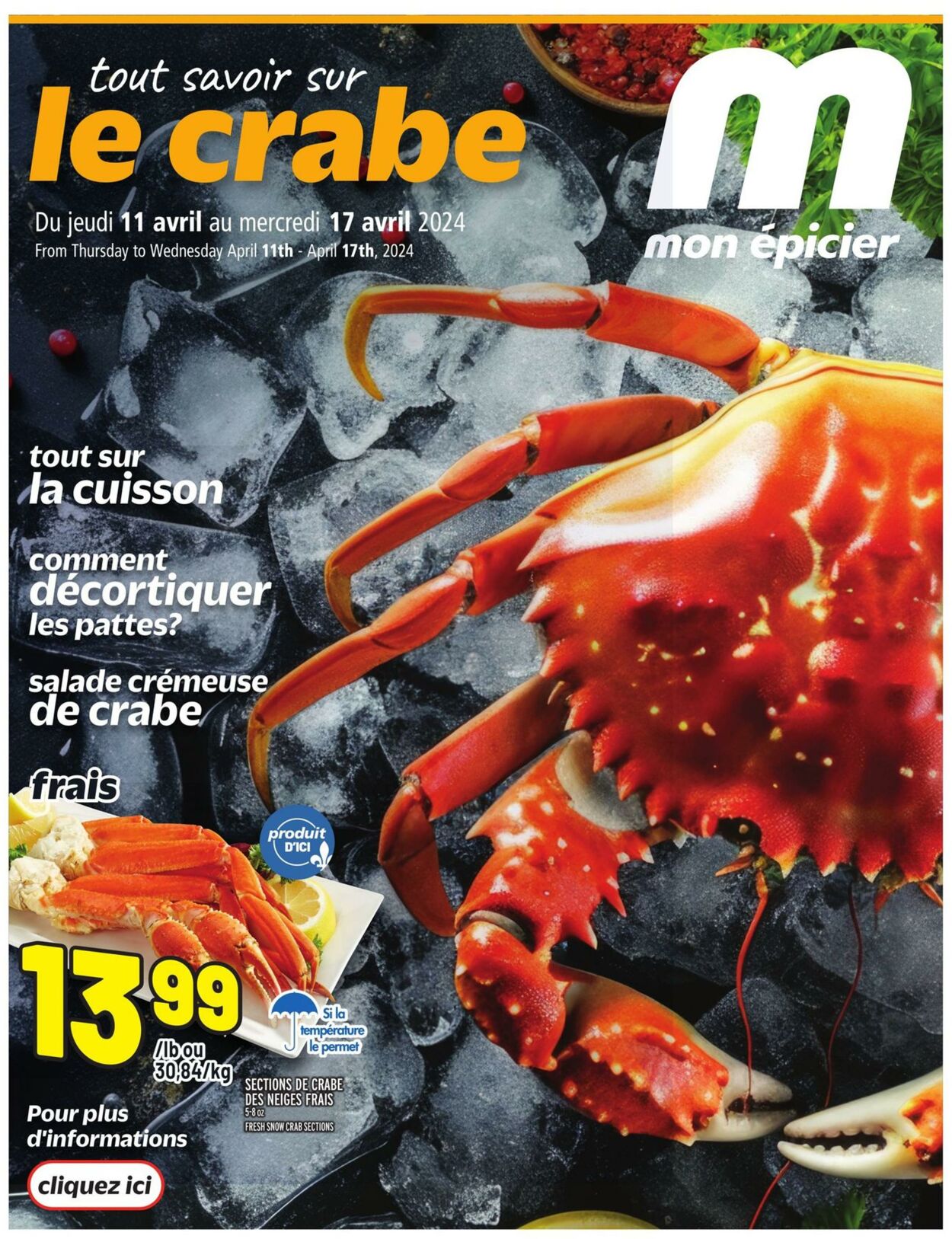 Circulaire Metro - Tout Savoir Sur le Crabe 11 avr. 2024 - 17 avr. 2024