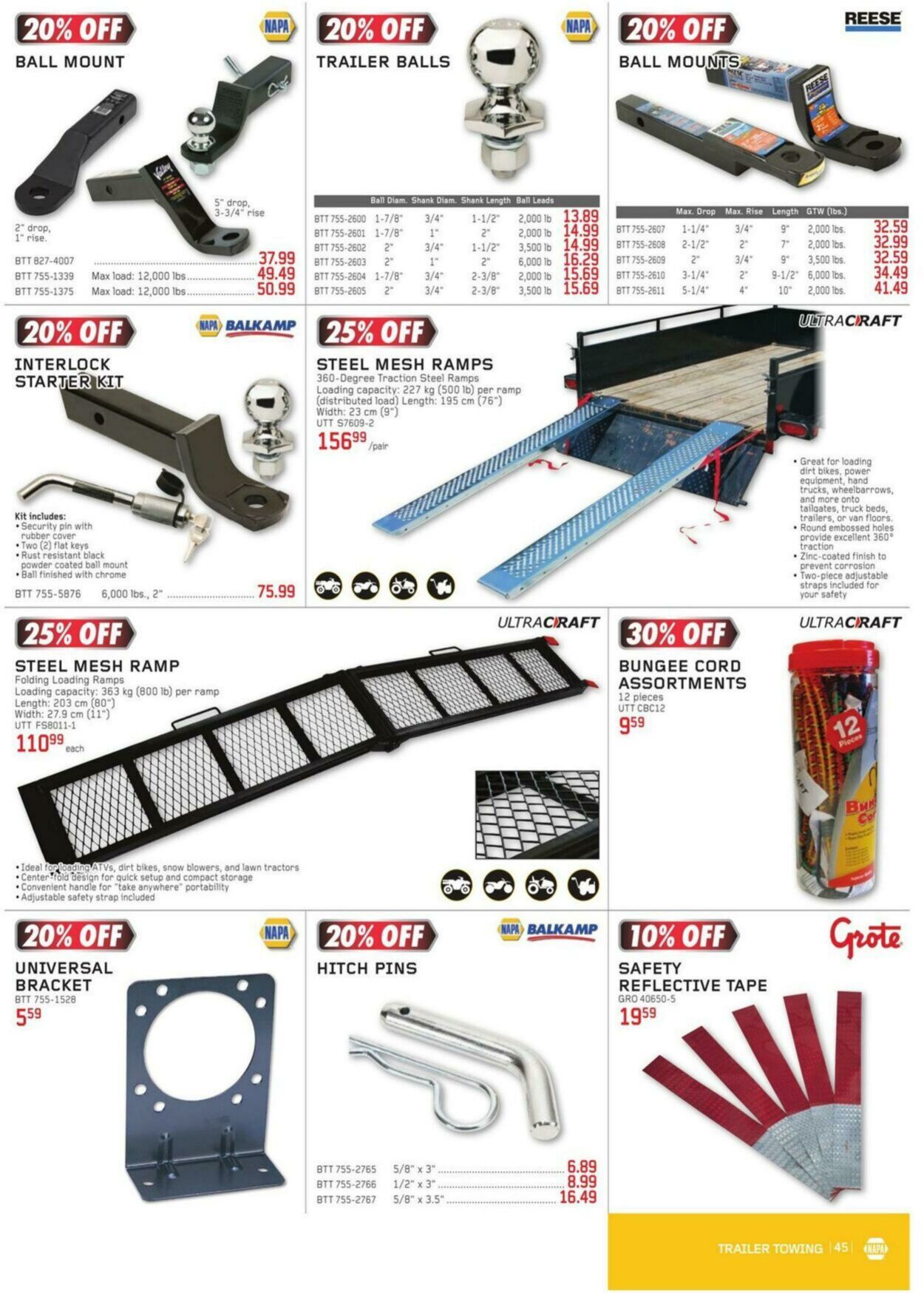 Circulaire NAPA Auto Parts 01.04.2024 - 30.06.2024